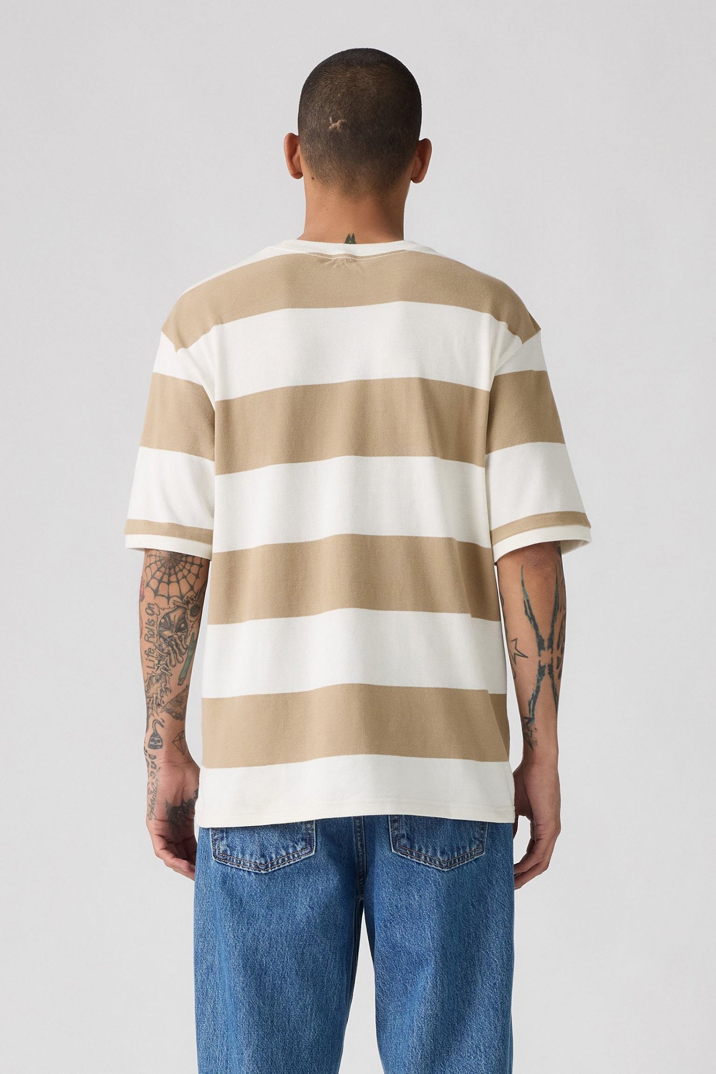 HALF SLEEVE PIQUE TEE RIGBY STRIPE CHINO 2