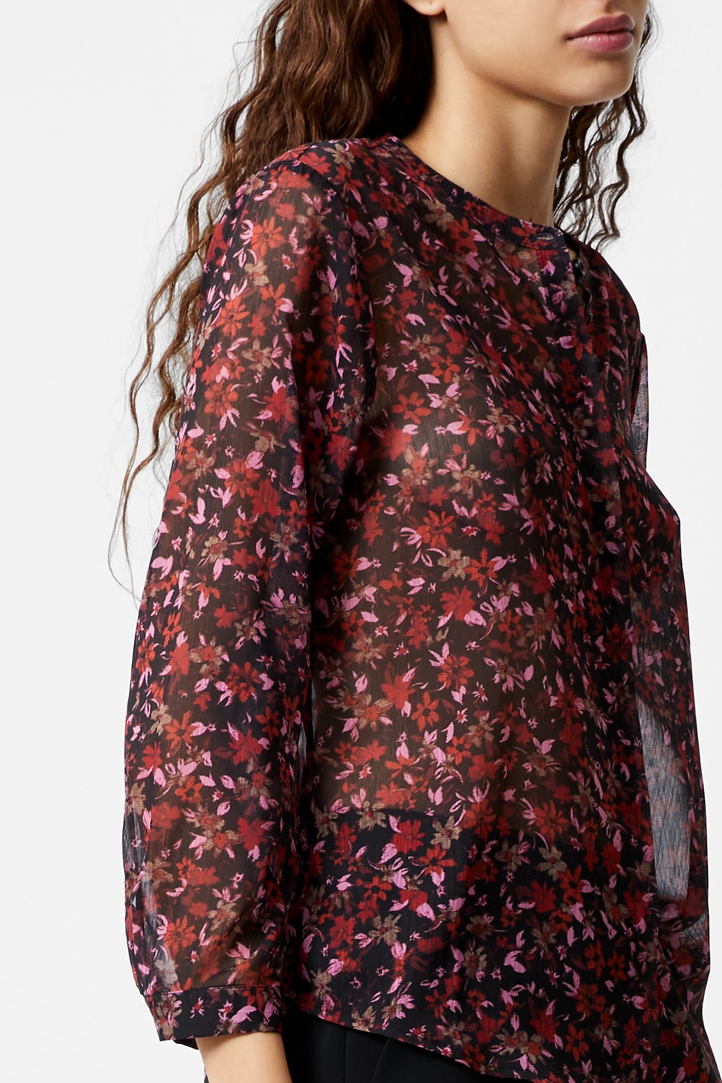 CLARA BUTTON THRU TOP BLACK 4