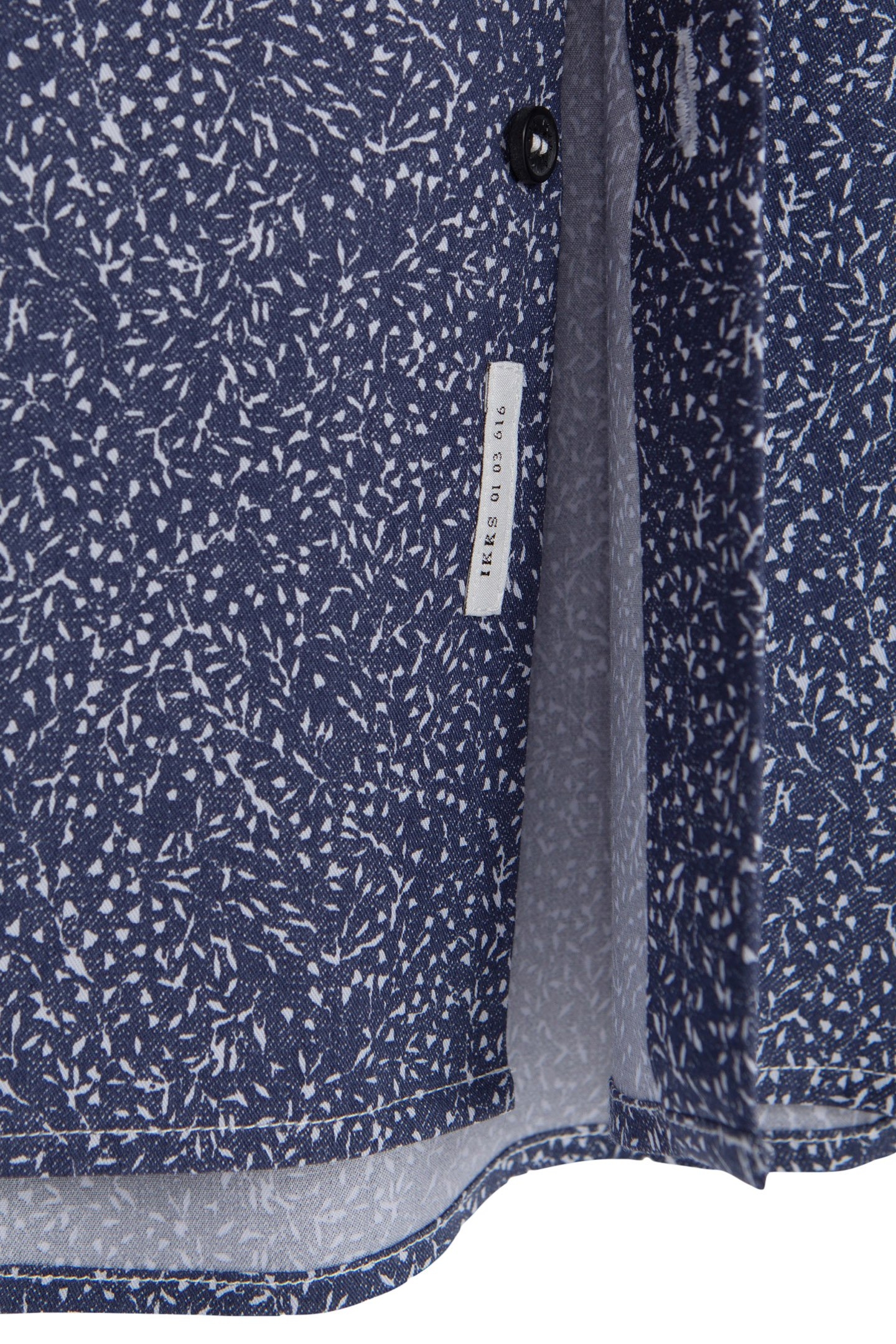 MINIMALIST PRINTED NAVY SLIM SHIRT 6