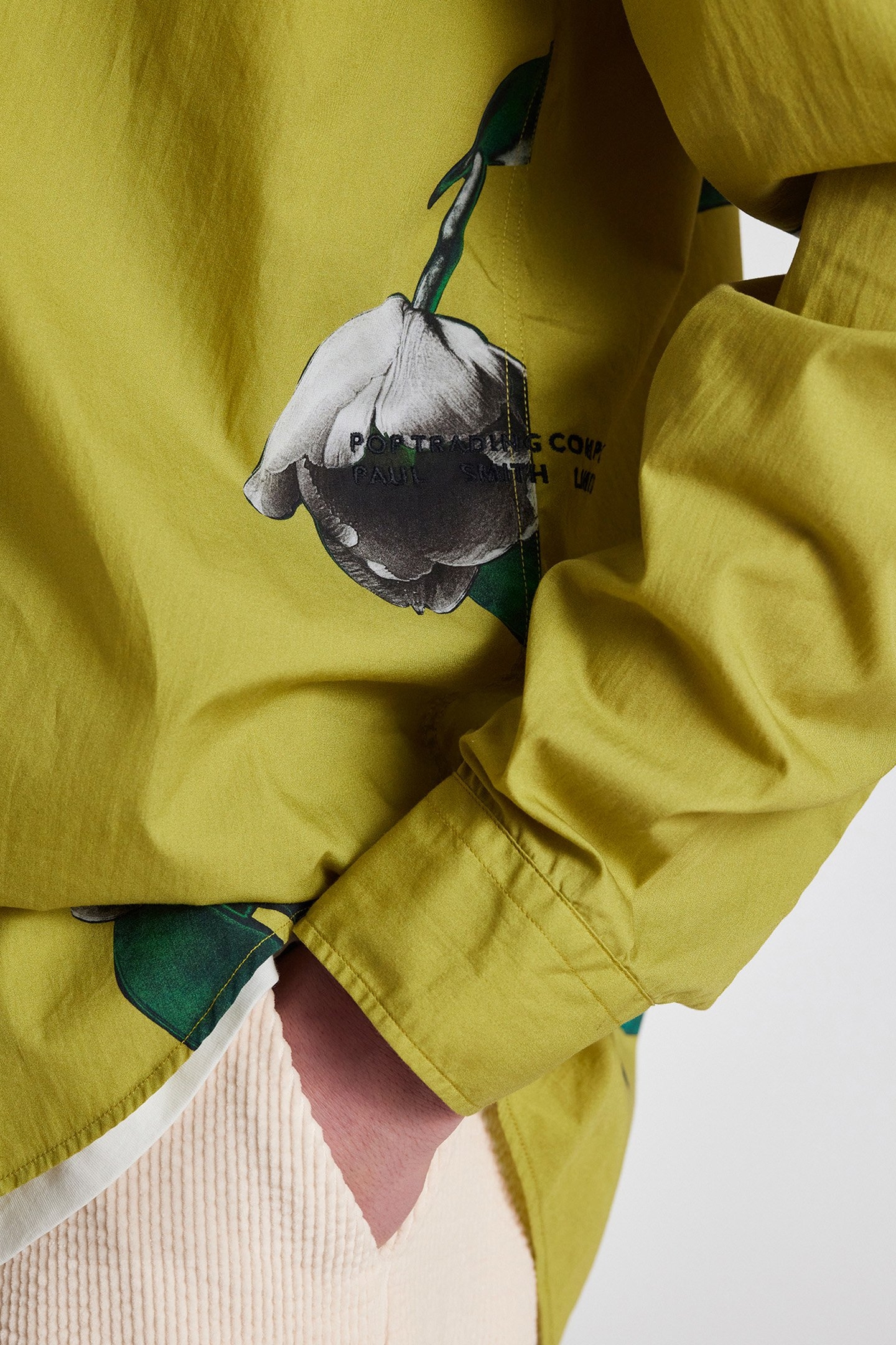 MENS REGULAR FIT SHIRT WITH EMBROIDERY GOLDEN YELLOW 5