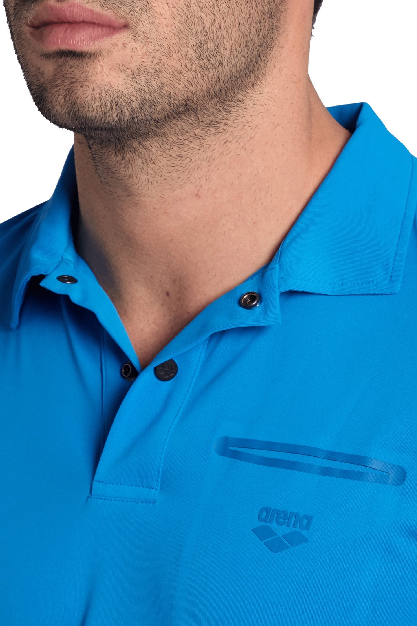 MEN'S POLOSHIRT POCKET SOLID BLUE LAKE 6