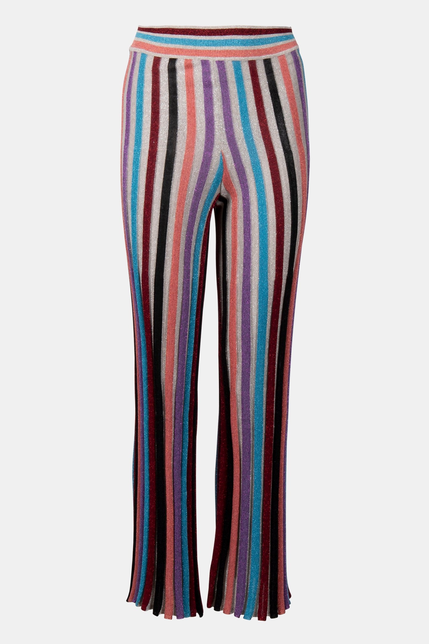 STRIPED LUREX TROUSERS WHITE 3