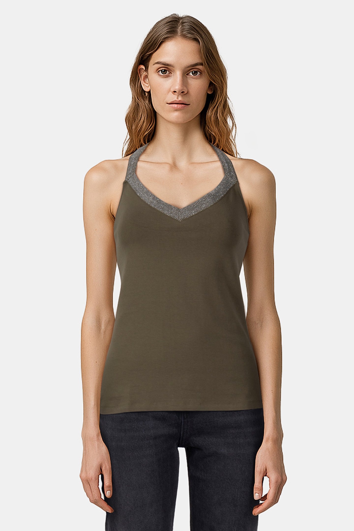 SINGLET LUREX TAPE OLIVE 1