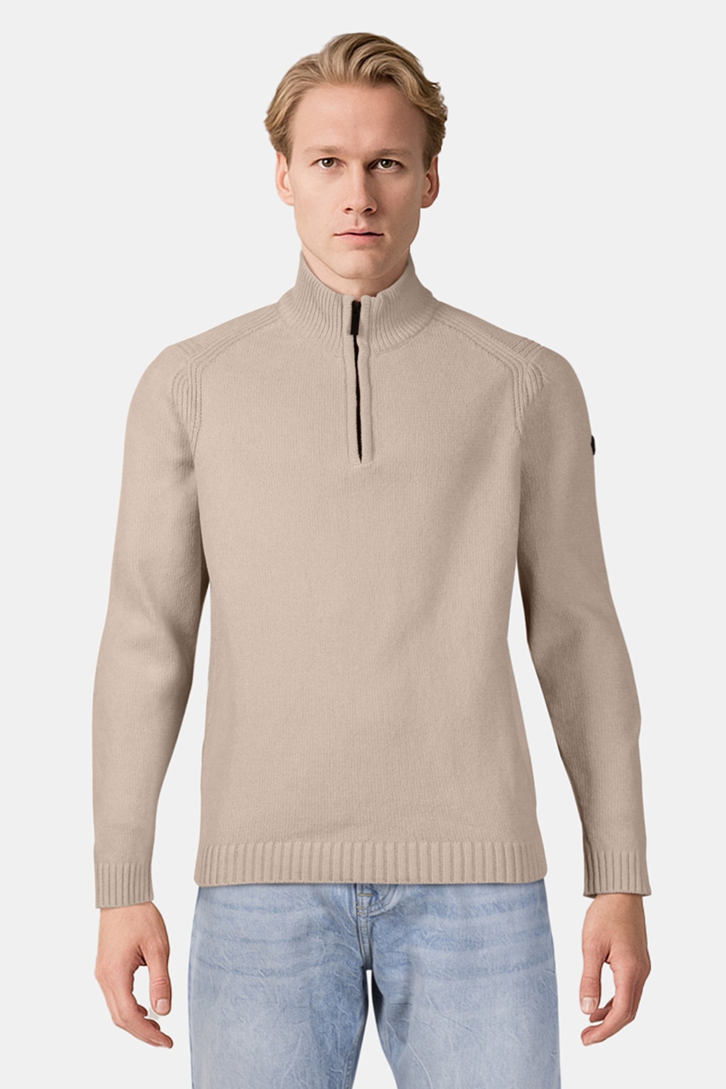 PULLOVER HALF ZIPPER CHENILLE CEMENT 1