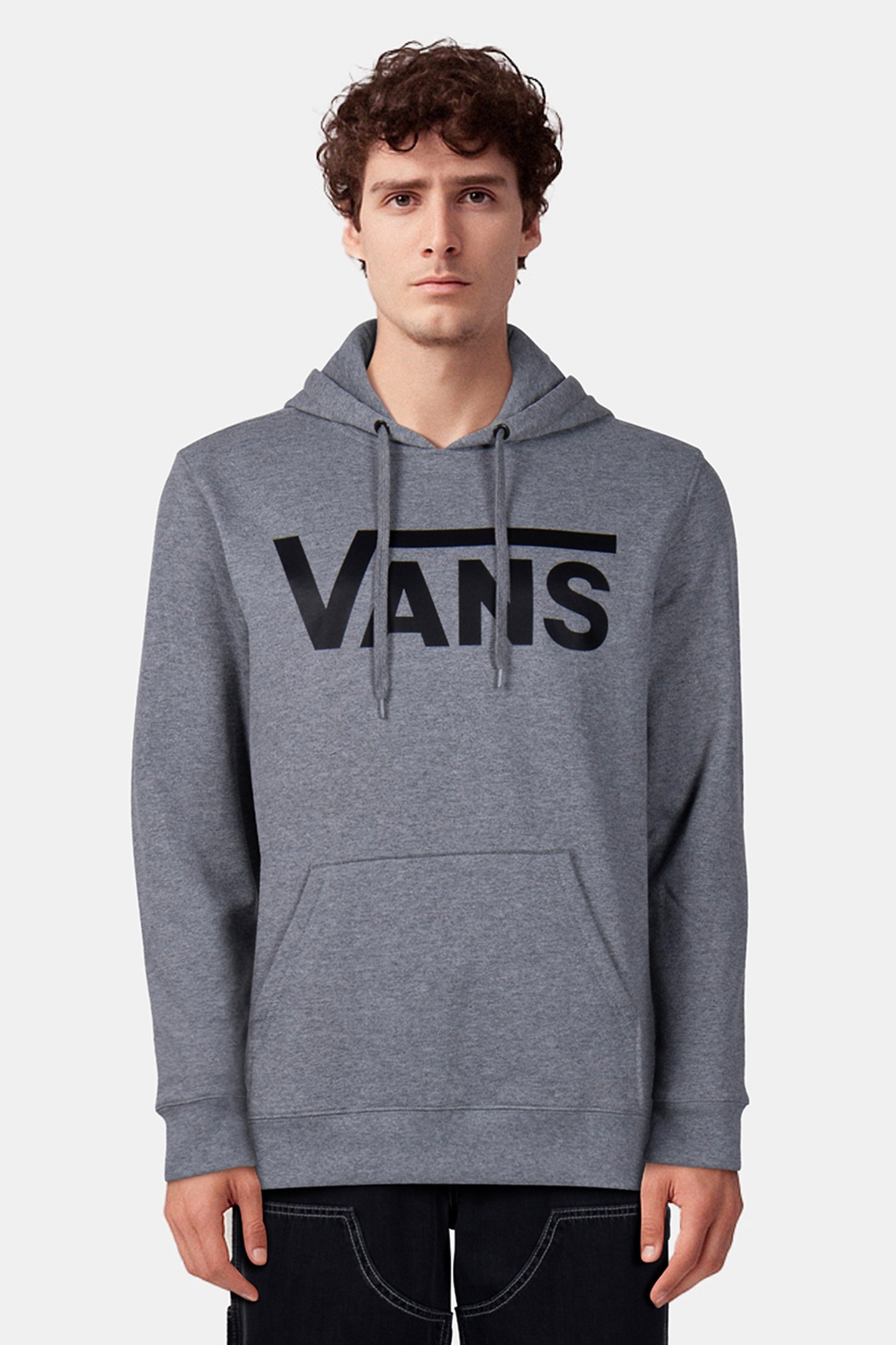 MN VANS CLASSIC PO HOODIE II CEMENT HEATHER/BLACK 1
