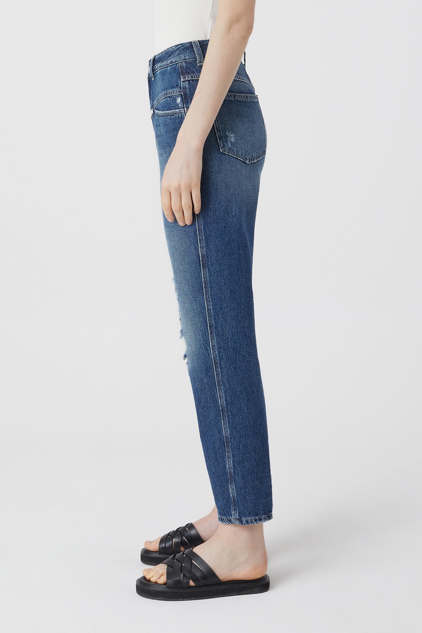 PEDAL PUSHER JEANS DARK BLUE 5