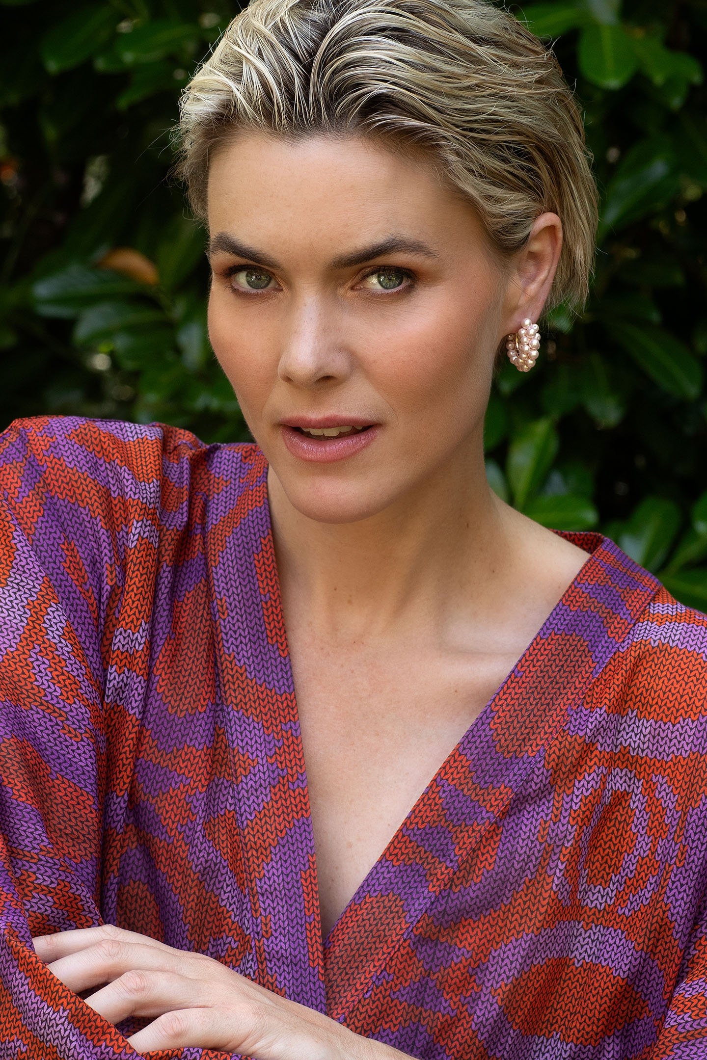 ESTATE MINI PEARL HOOPS PINK PINK 2