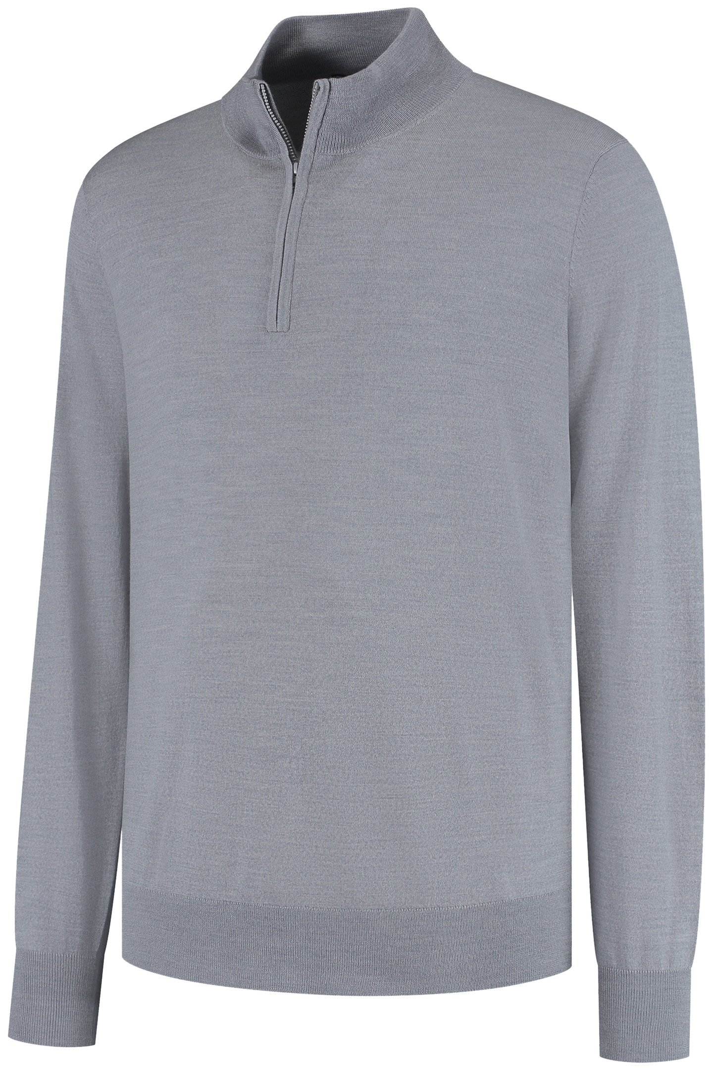 ZIP UP 100% MERINO MOONSTONE GREY 4