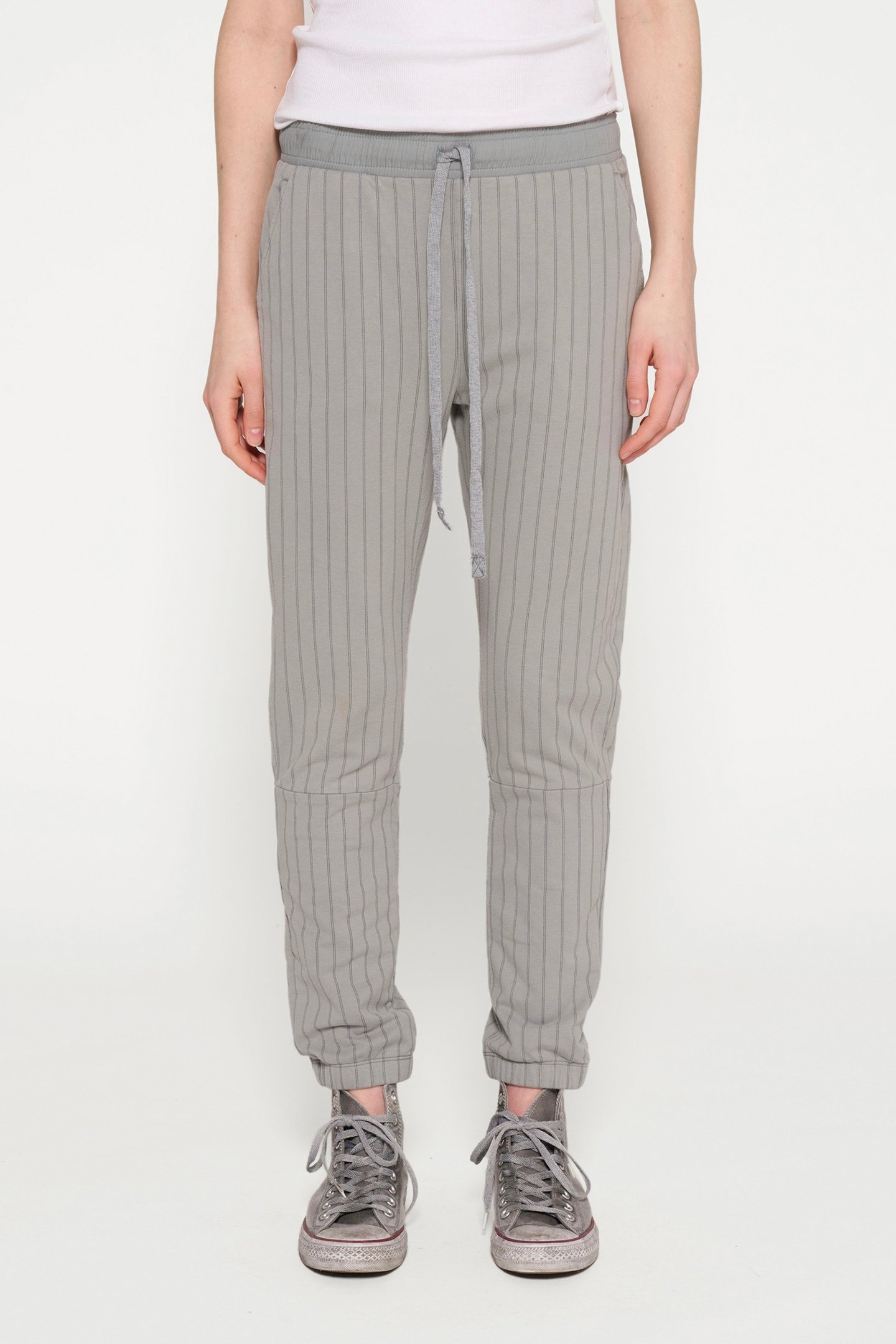 CROPPED JOGGER PINSTRIPE GRAPHITE 1