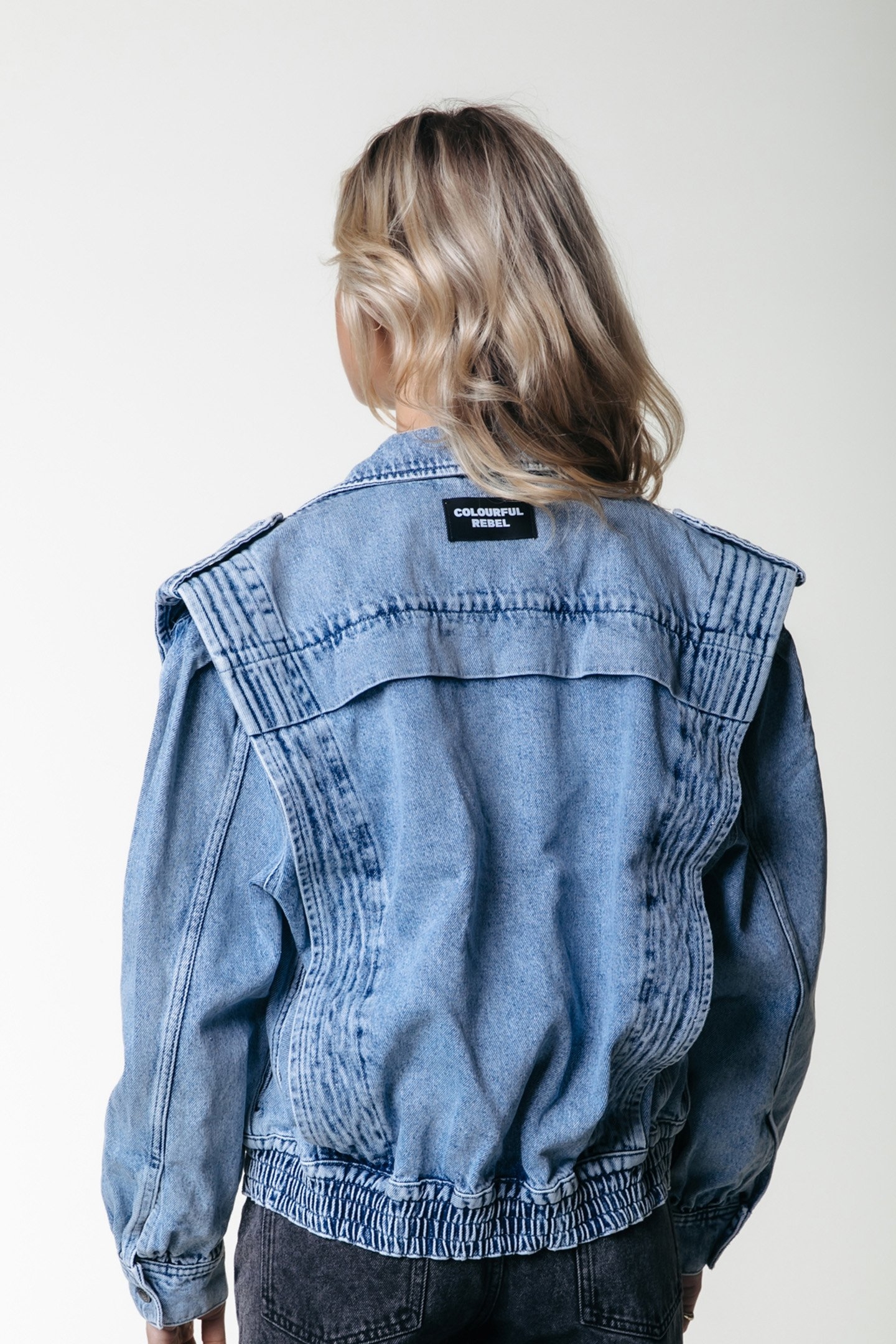 FREJA MULTISTITCH DENIM JACKET LIGHT BLUE DENIM 2