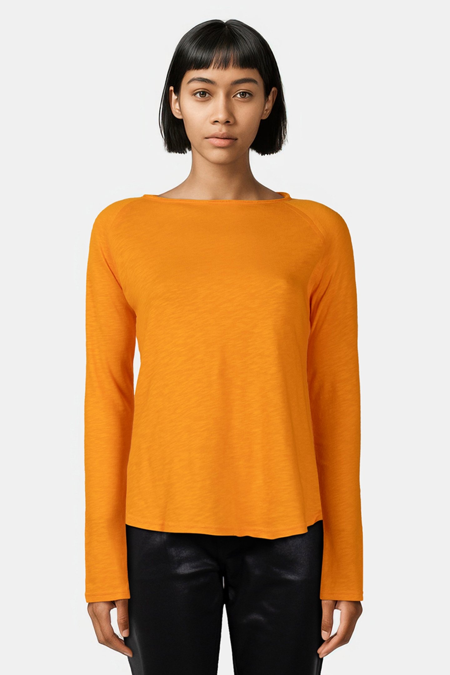 ORGANIC HEAVY JERSEY LONGSLEEVE ORANGE TREE 1