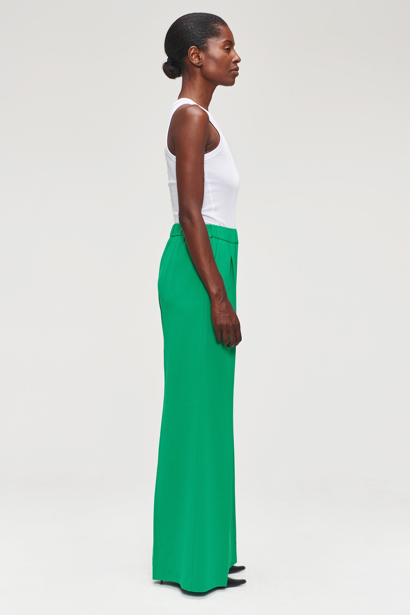 RECYCLED POLY WIDE LEG PANTS VIVID GREEN 5