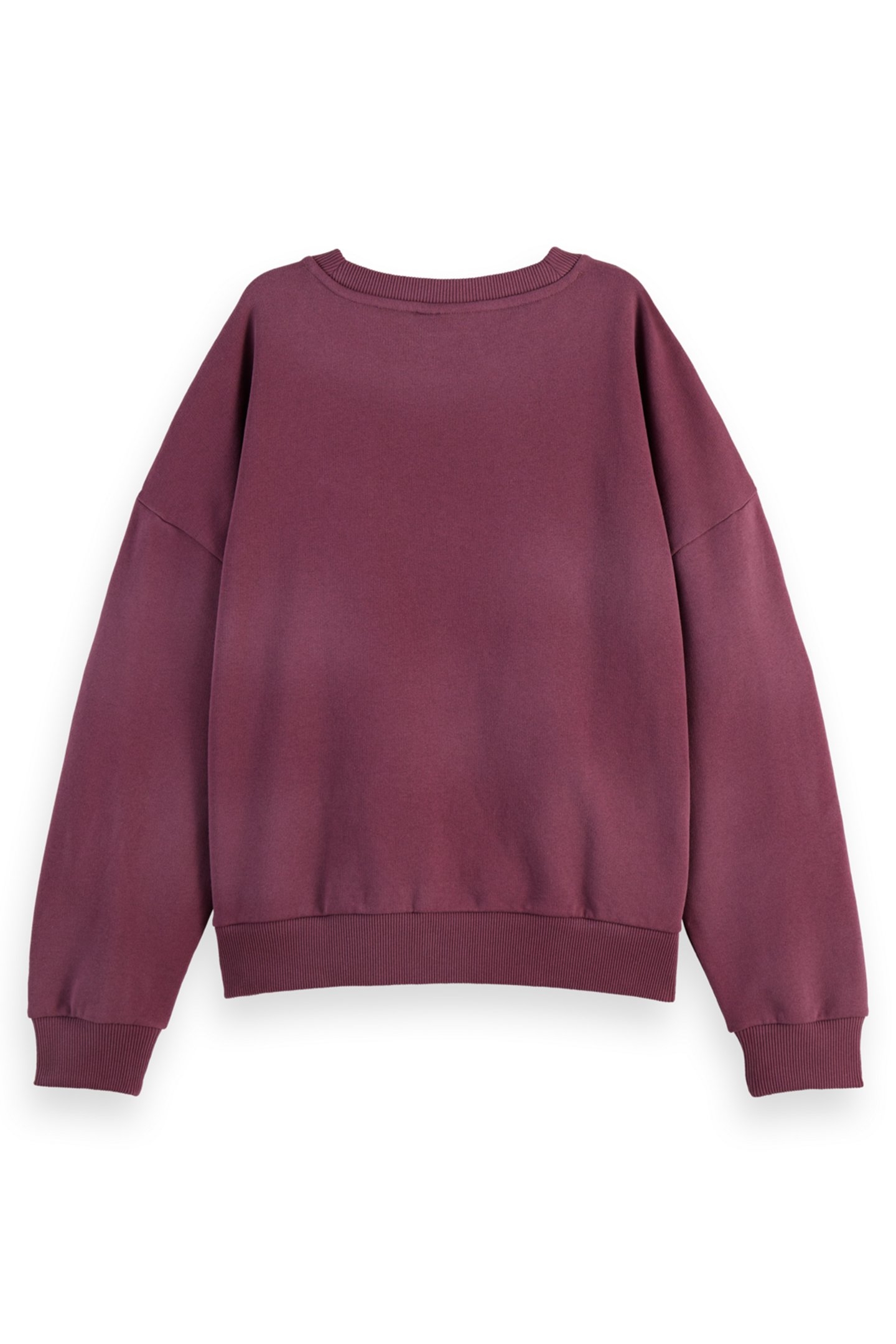 CHEST ARTWORK BOYFRIEND FIT SWEATSHIRT BERRY 2