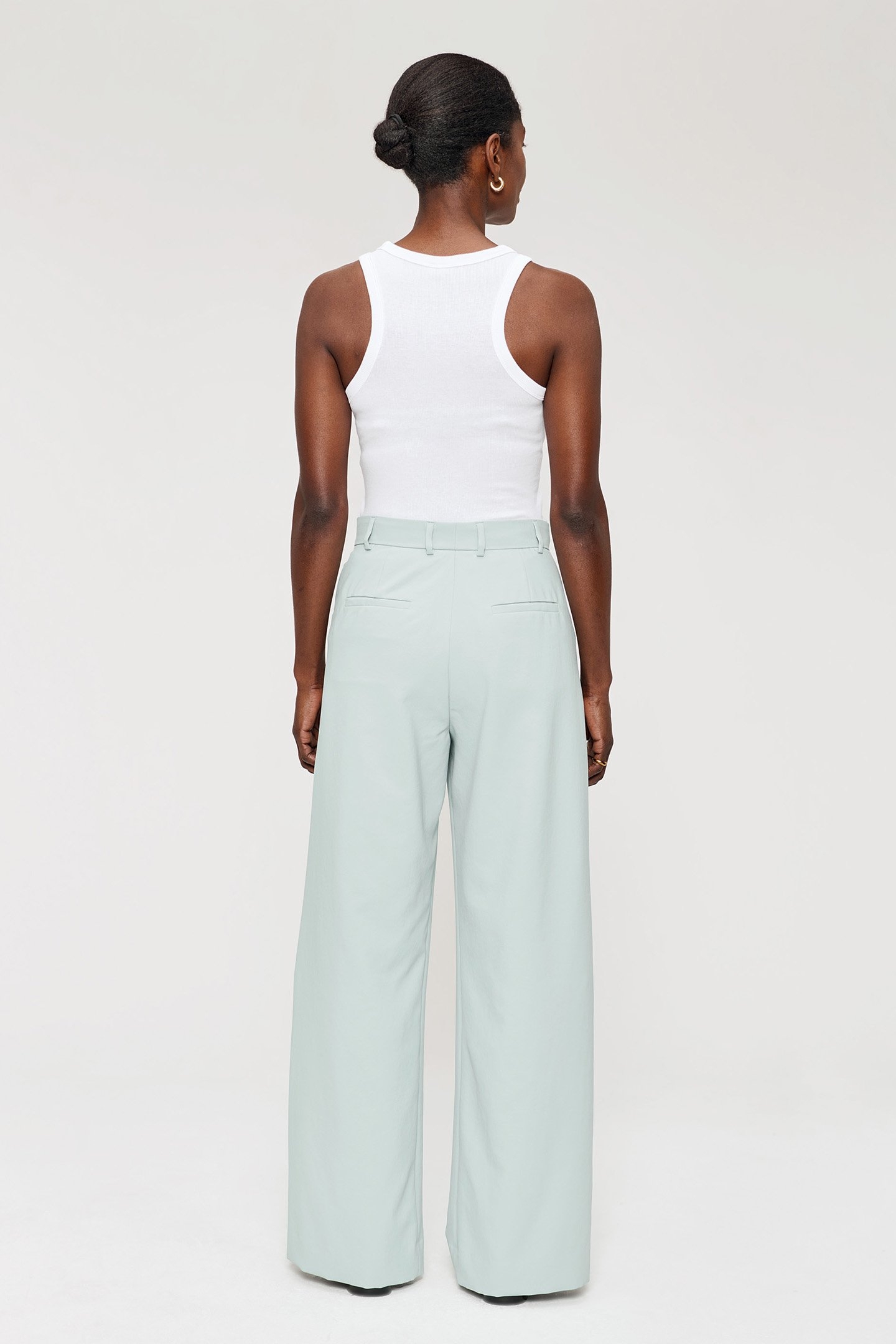 COOL PANAMA STRAIGHT PANTS SEAFOAM 2