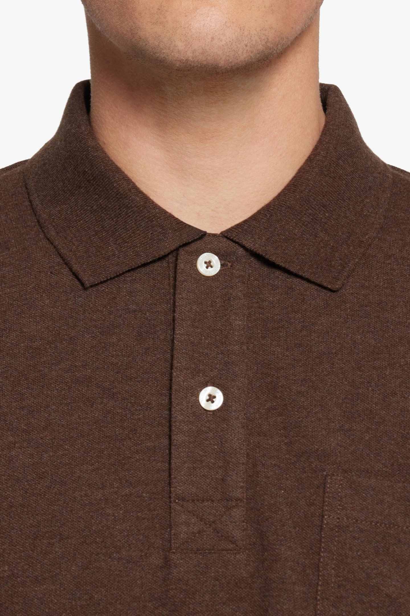 NICKYSI POCKET POLO BROWN BARK MELANGE 6