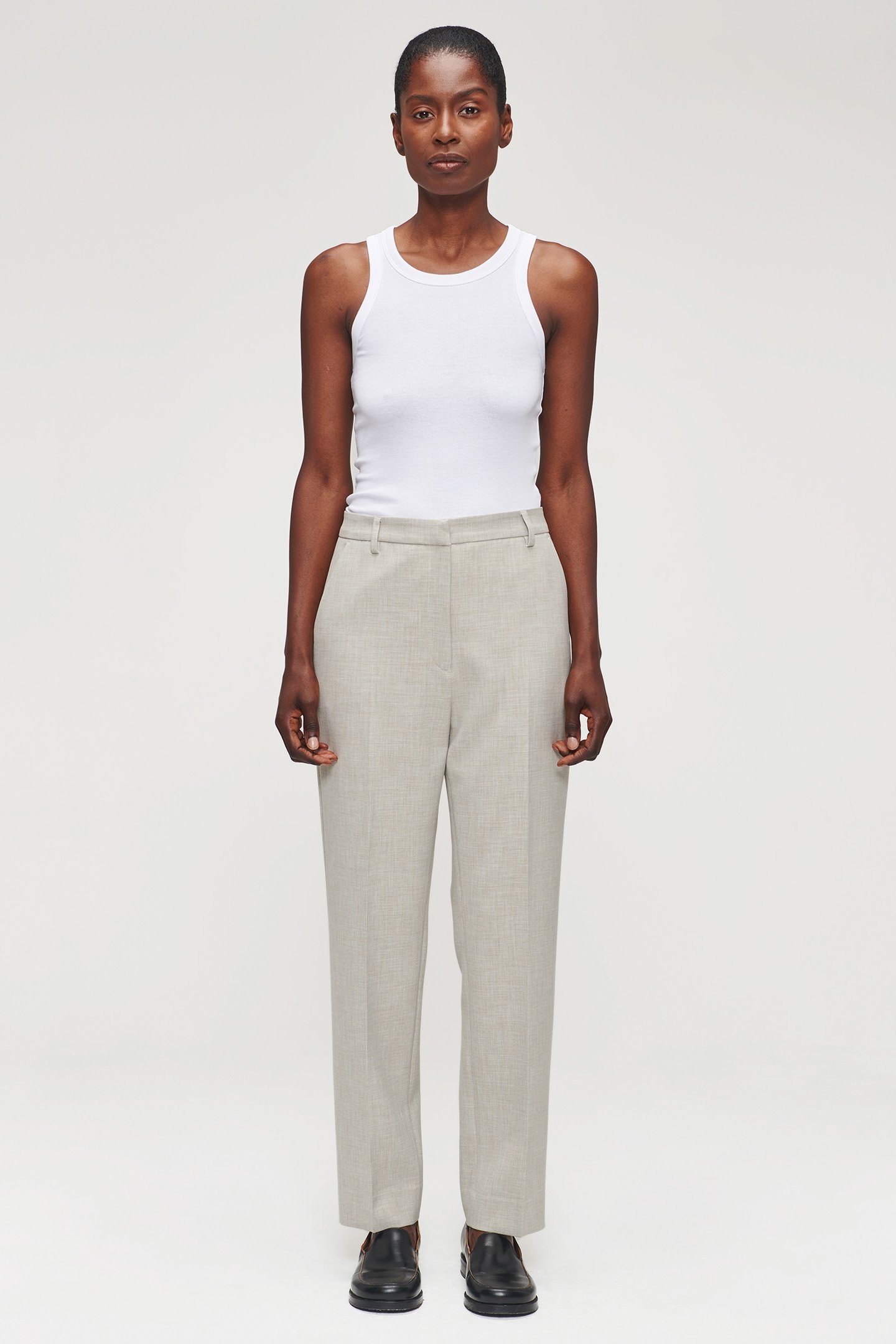 CROPPED CLASSIC PANTS GREIGE 3