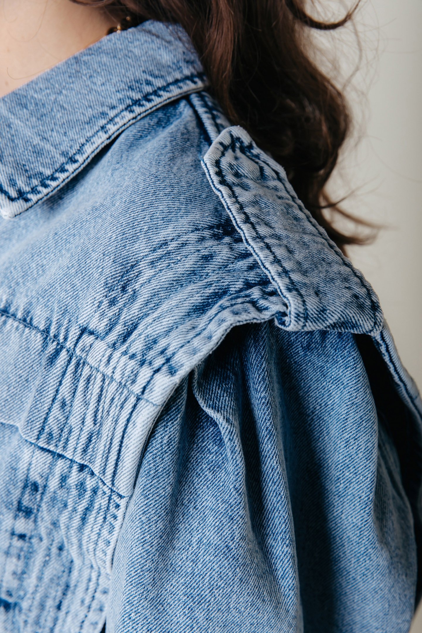 FREJA MULTISTITCH DENIM JACKET LIGHT BLUE DENIM 5