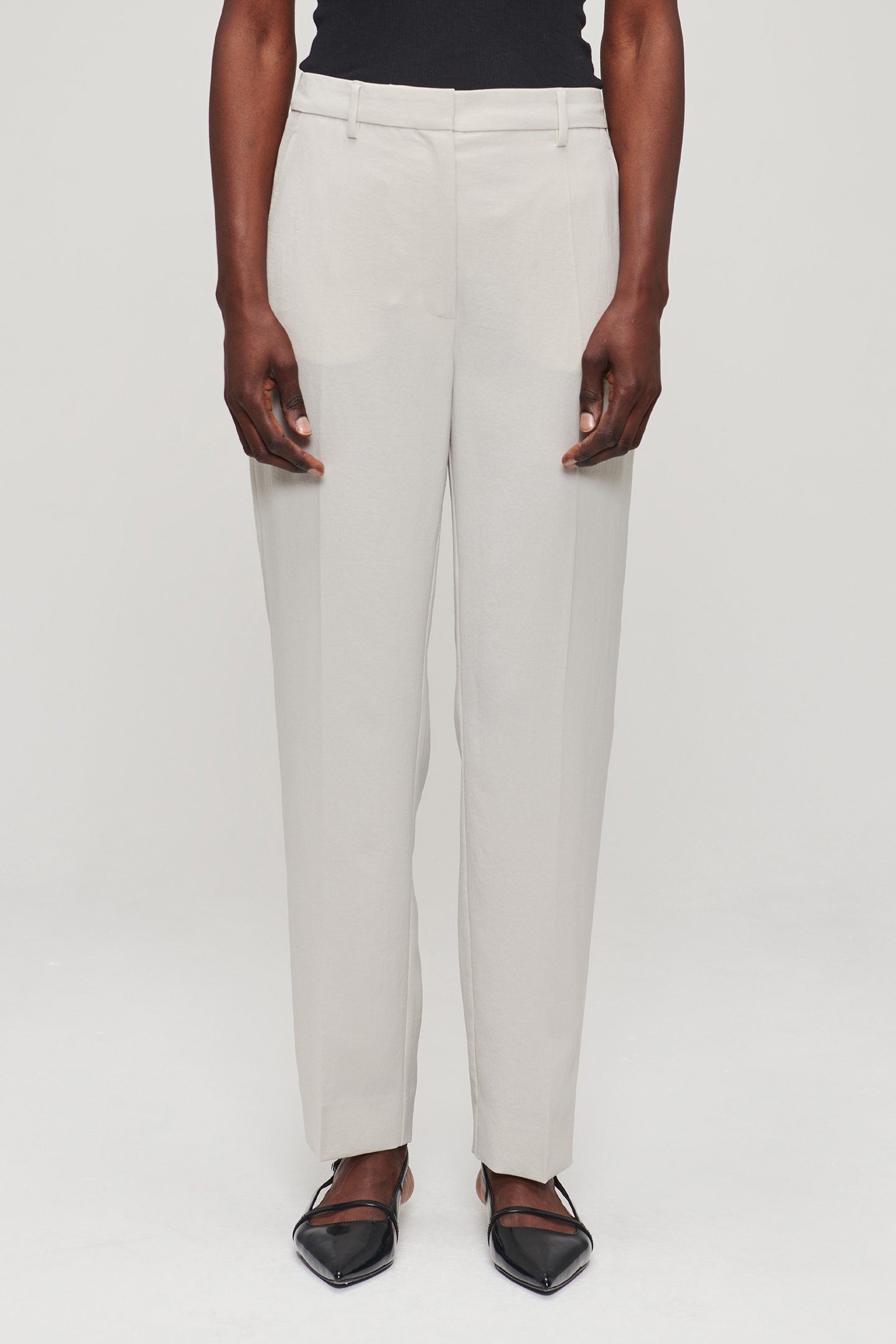 JAPANESE CREPE CLASSIC PANTS GREIGE 1