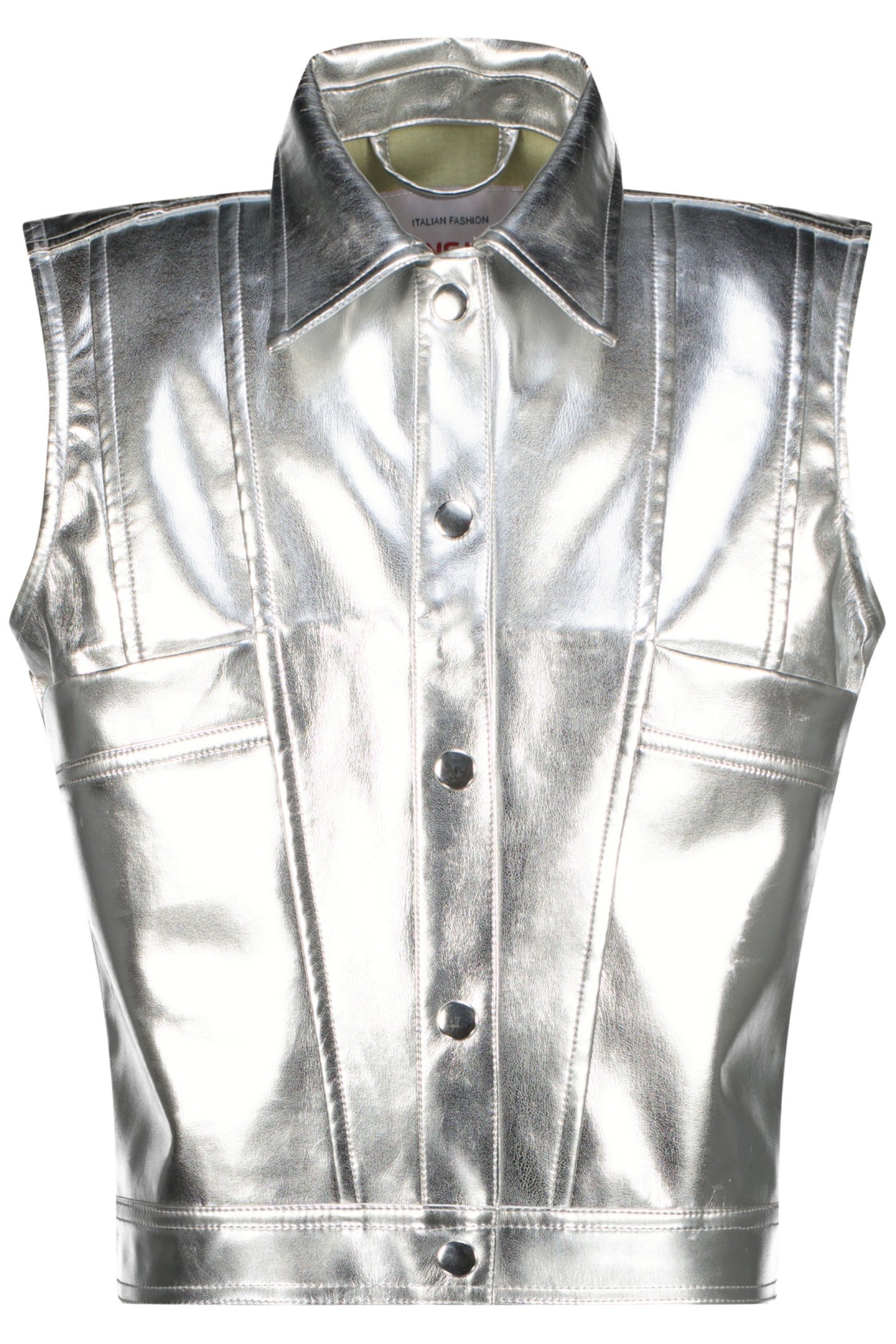 GIRL'S TAMARA GILET SILVER METALLIC 1