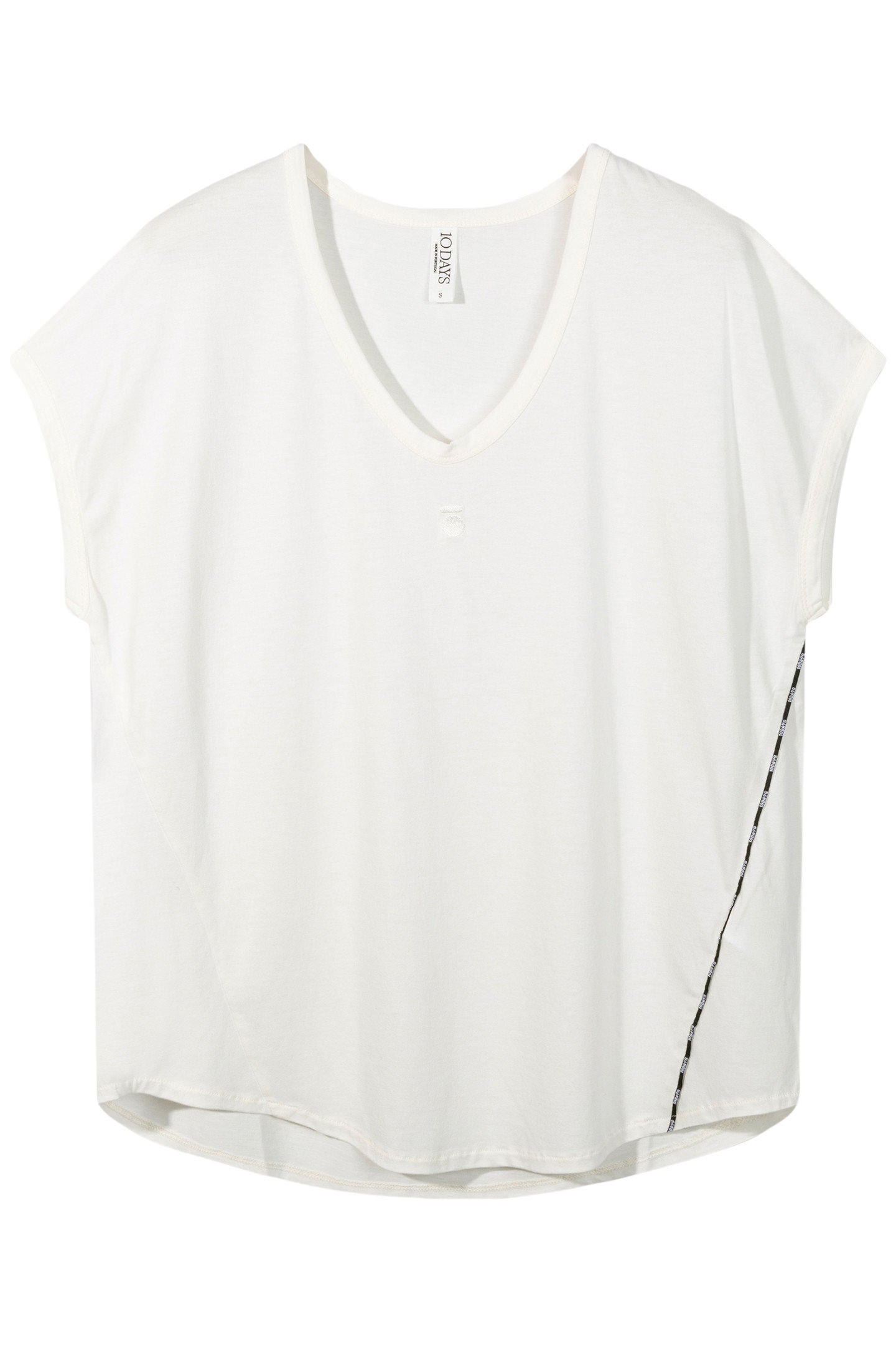 V-NECK TEE MEDAL ECRU 4