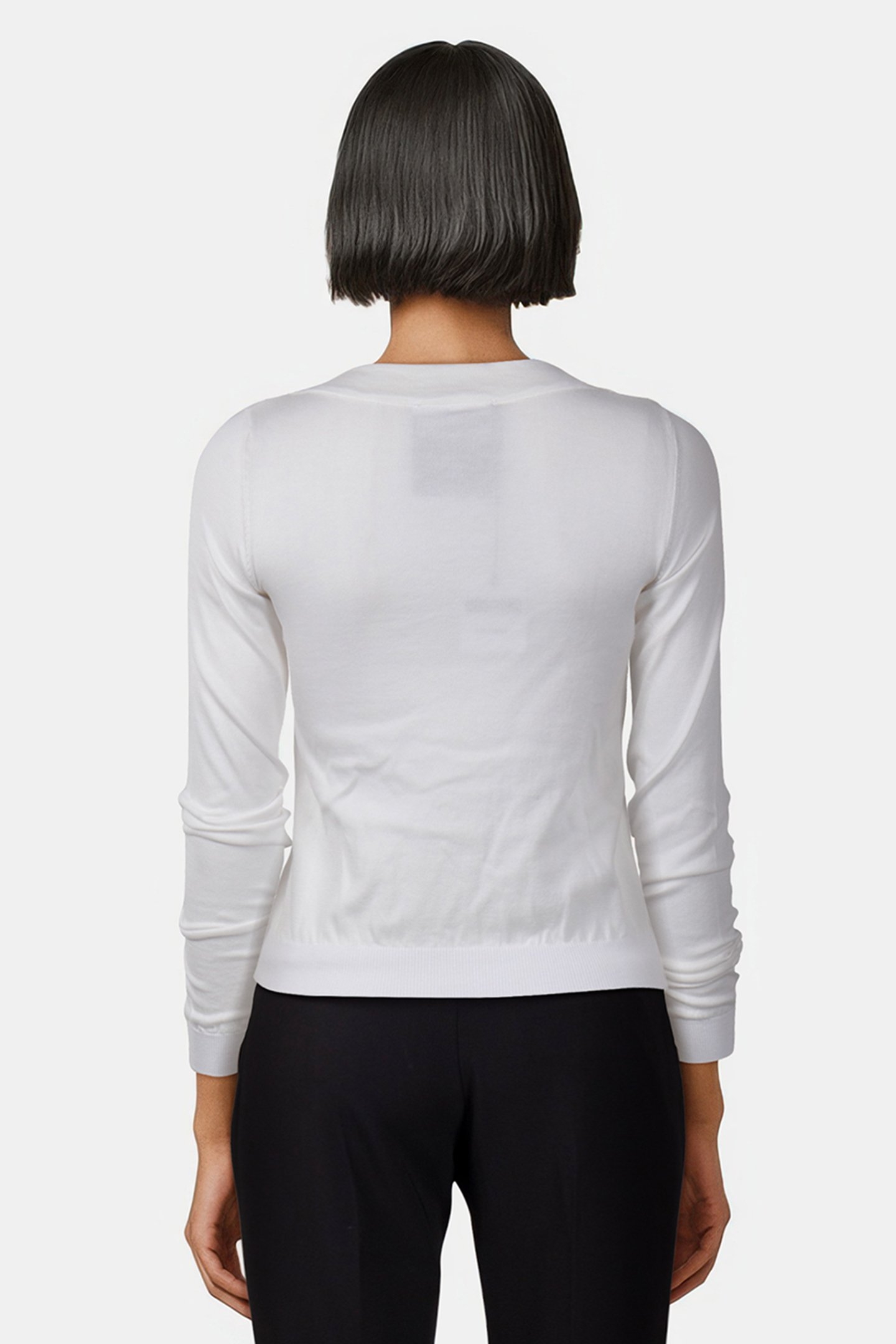 HEART BUTTONS KNITTED CARDIGAN WHITE 2