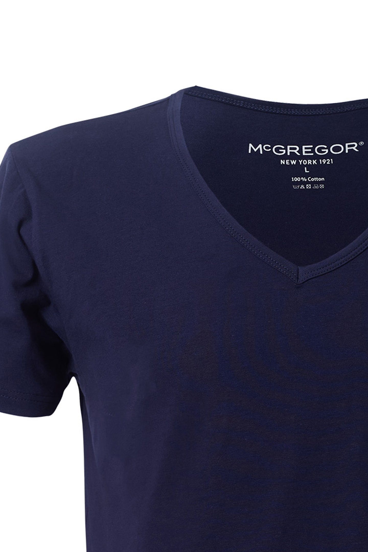 MCGREGOR - PREMIUM STRETCH T-SHIRT - V-NECK - 4-PACK NAVY 4