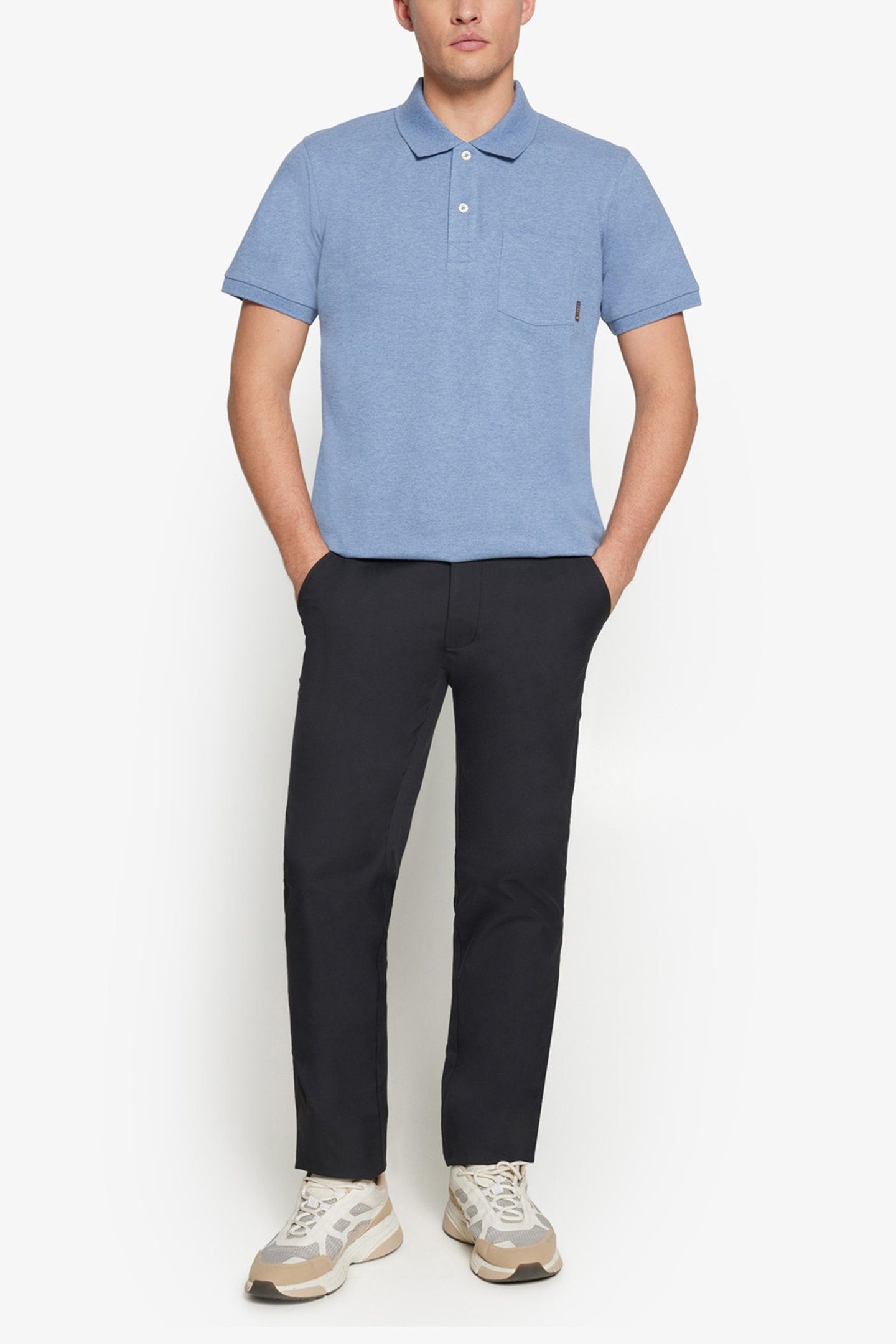 NICKYSI POCKET POLO CALM BLUE MELANGE 5