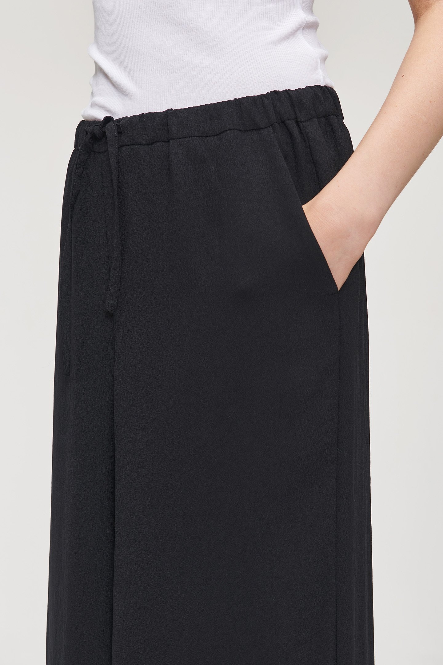 WIDE LEG FLOU PANTS BLACK 5