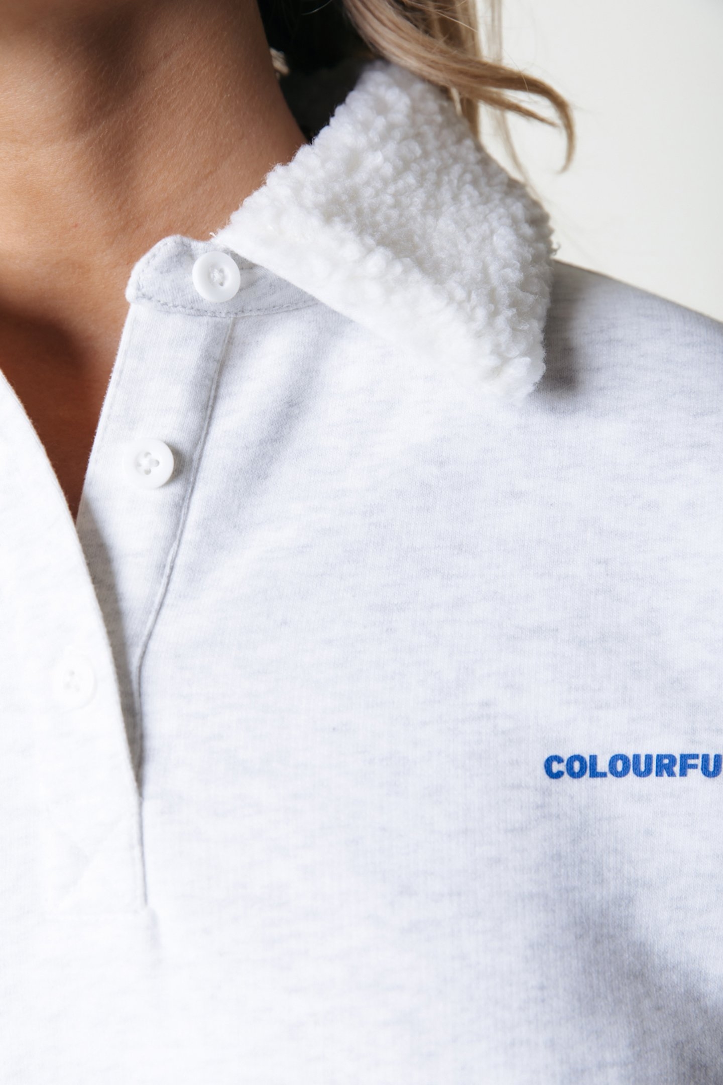 STATE CHAMP COLLAR DRPPD SH SWEAT LIGHT GREY MELANGE 3