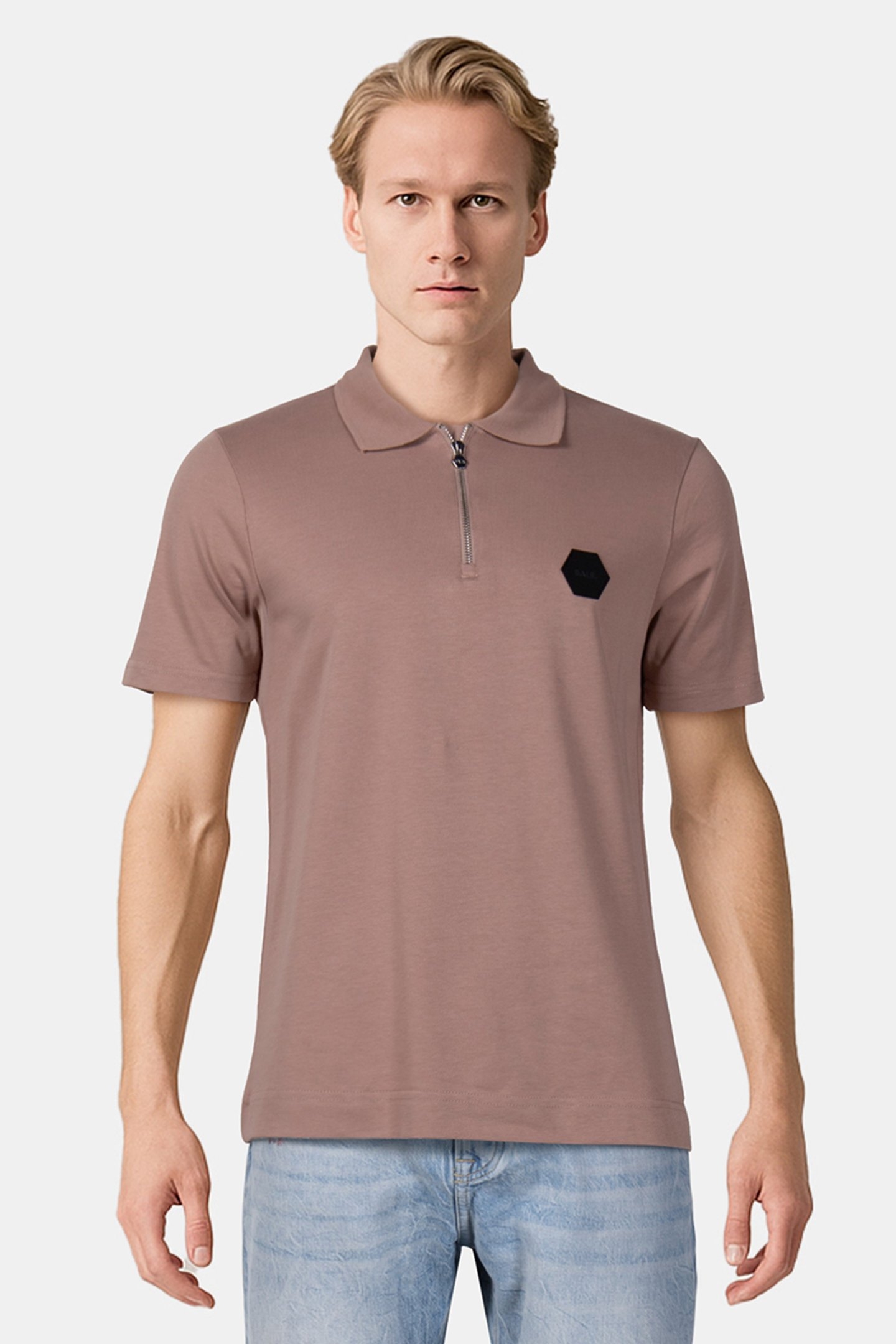 HEX LOGO POLO WARM TAUPE 1