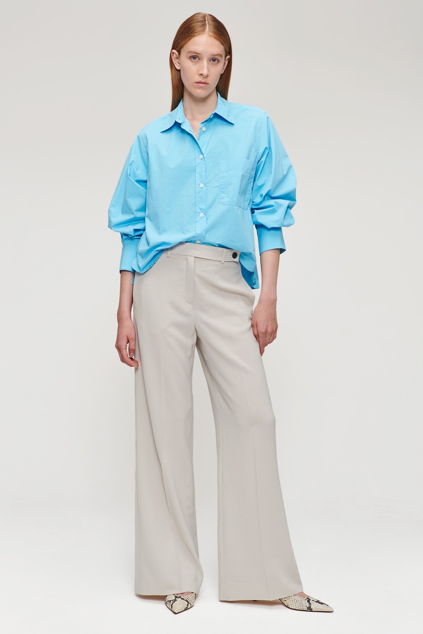 ORG COTTON BOXY SHIRT SKY BLUE 5