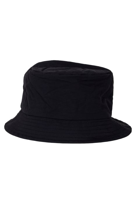 UNISEX HEXLINE BADGE BUCKET HAT JET BLACK 2