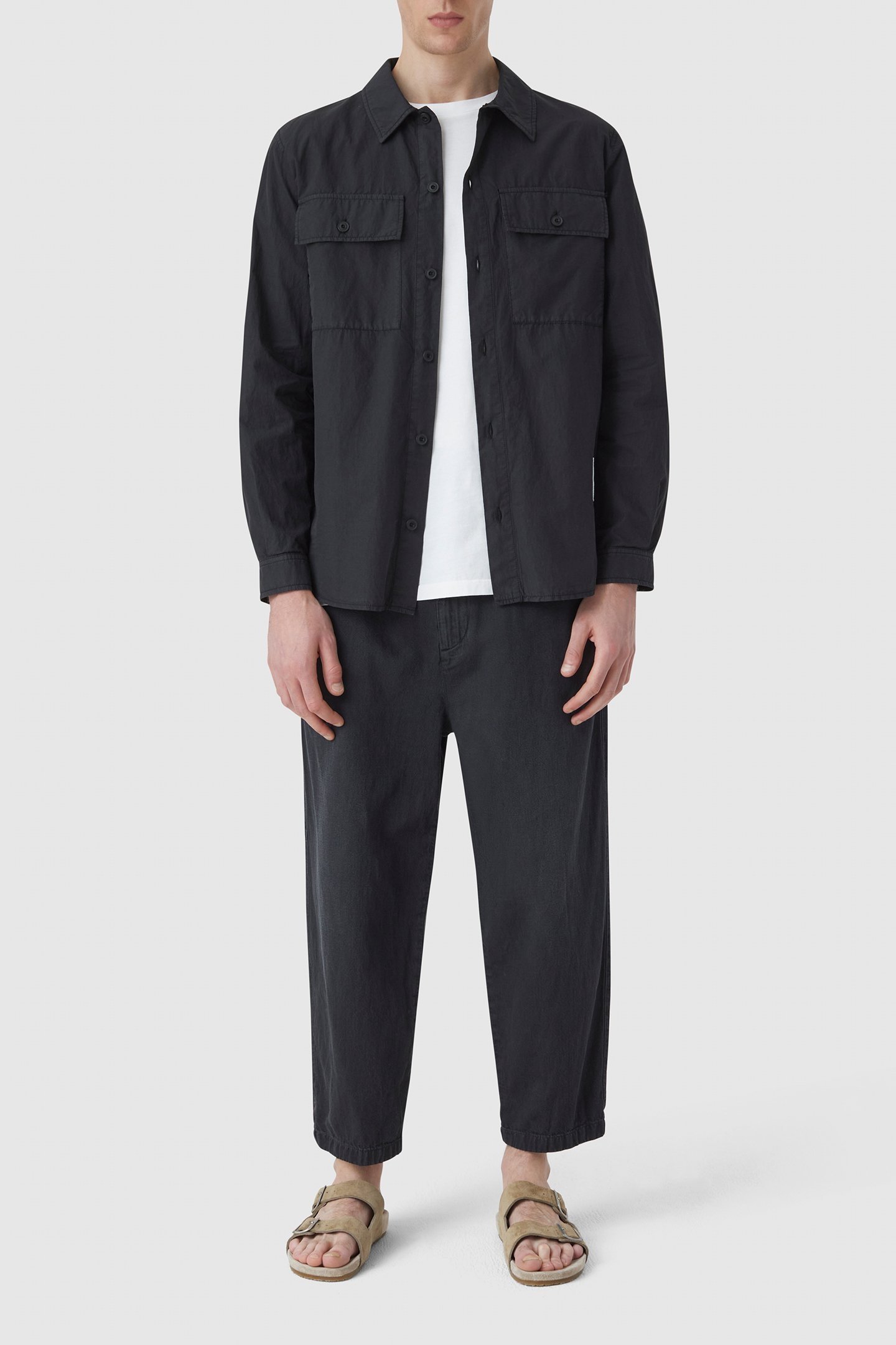 UTILITY SHIRT W/ ELBOW PATCHES SHIRTS & BLOUSES BLACK 3