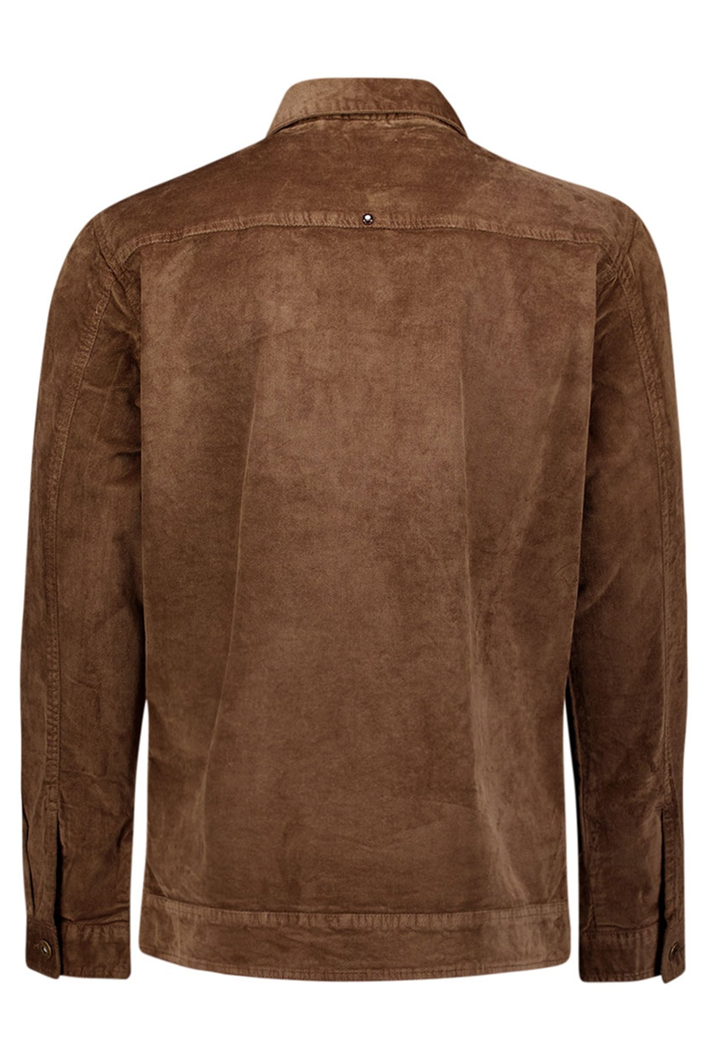 OVERSHIRT BUTTON CLOSURE FINE CORDUROY STRETCH TAUPE 2