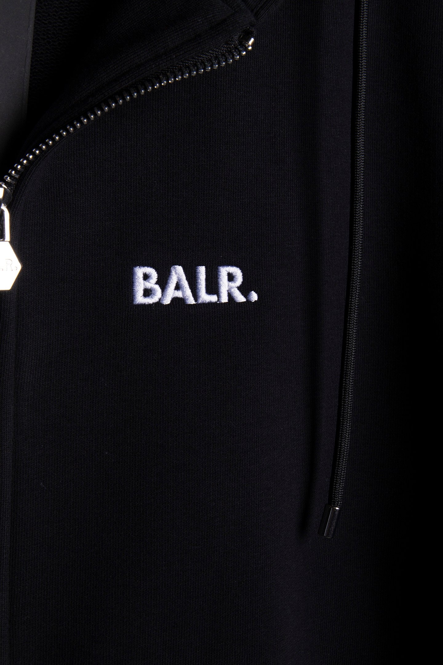 B-TAPE ZIP THROUGH HOODIE JET BLACK 4