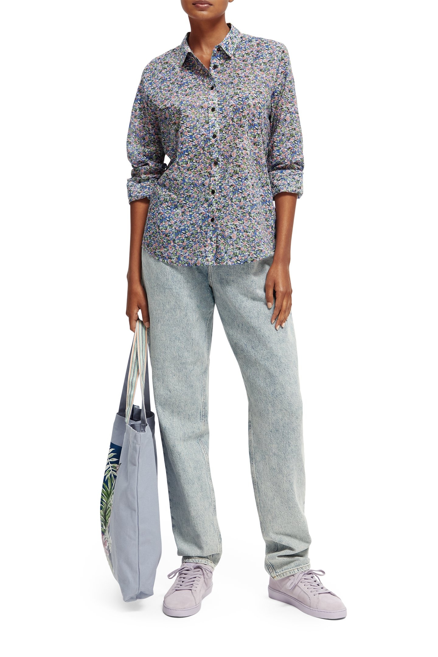 THE JO - REGULAR FIT SHIRT WITH PRINT ROSARIA KHAKI 4