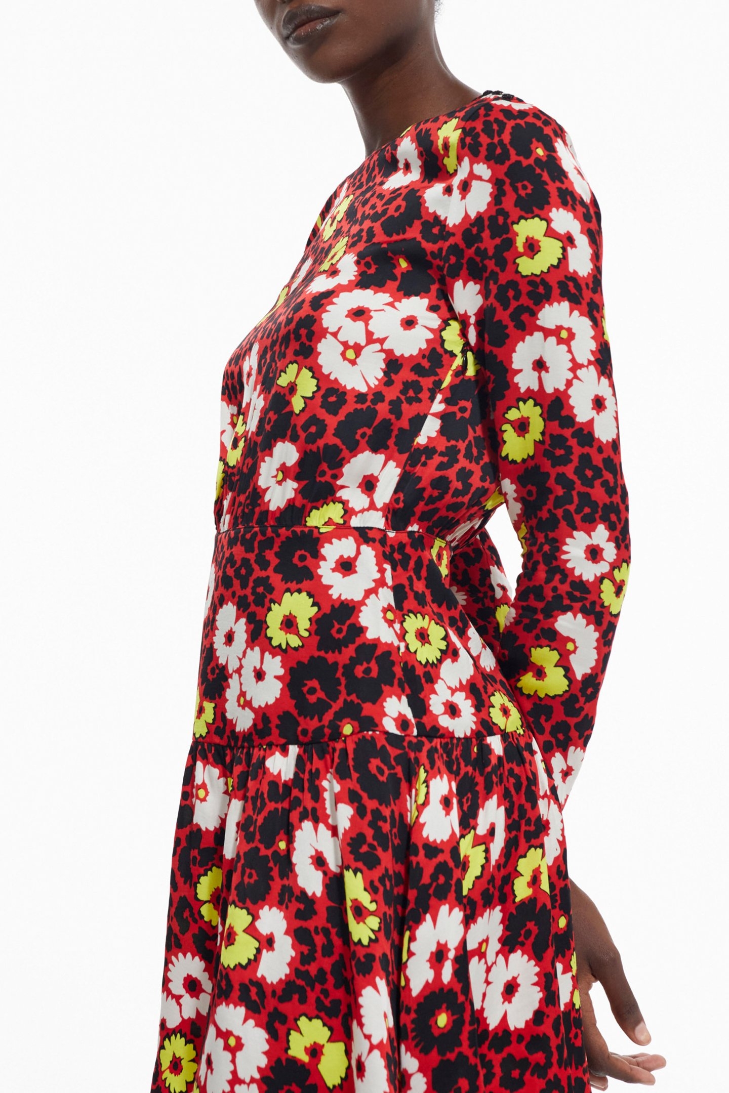 WILD BLOSSOM SHORT DRESS RED/YELLOW 6