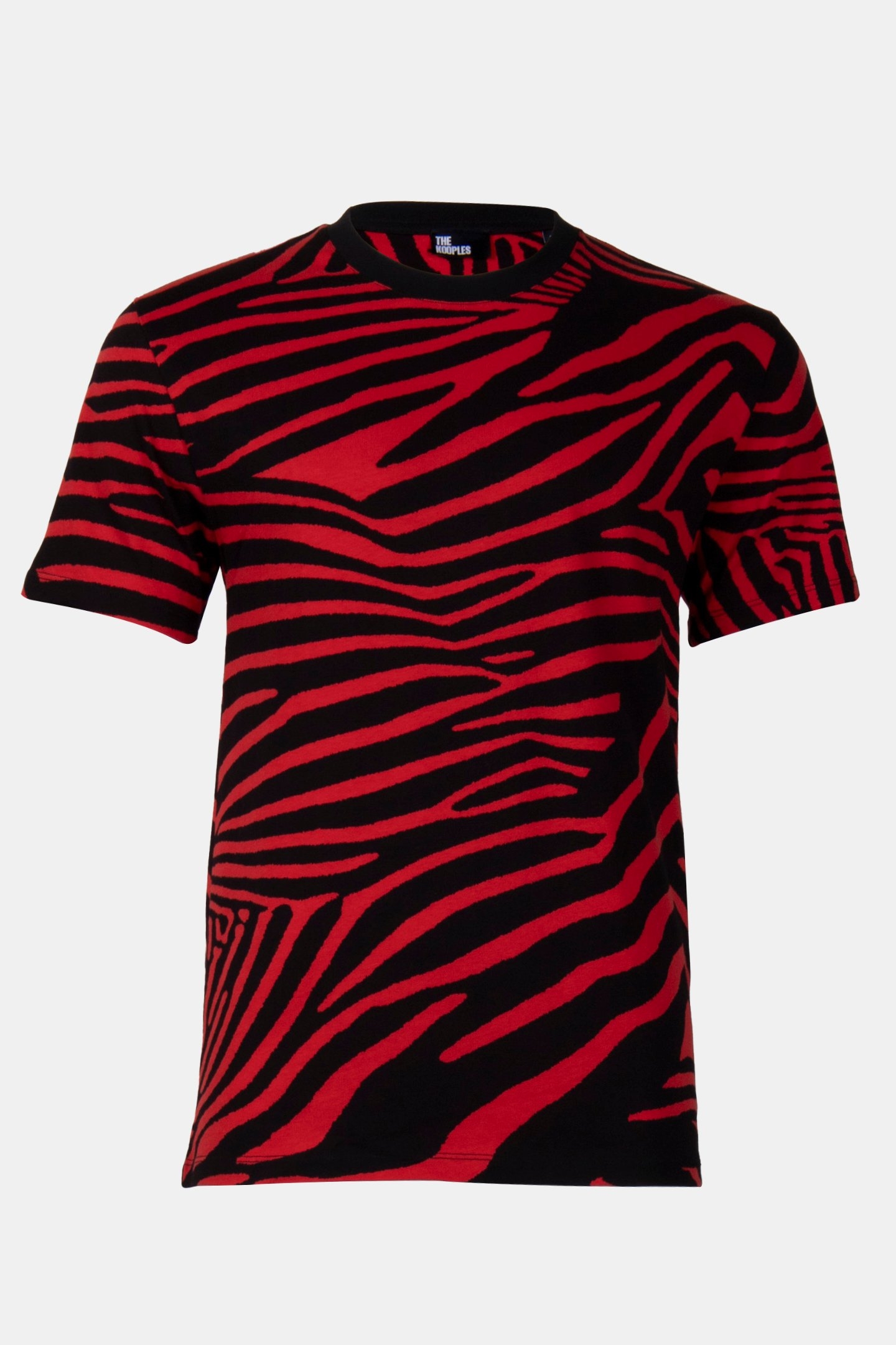 T-SHIRT MC ALLOVER ZEBRA RED/BLACK 3