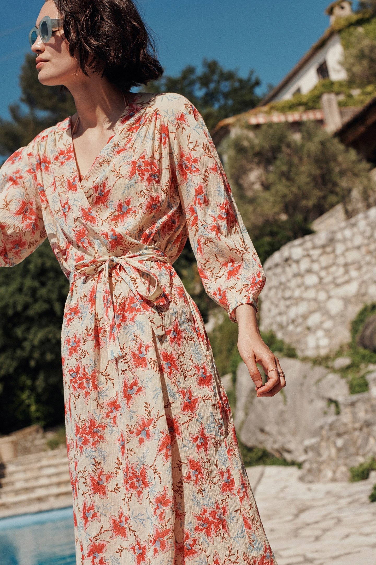 DRESS ALINE RASPBERRY FLOWERS 3