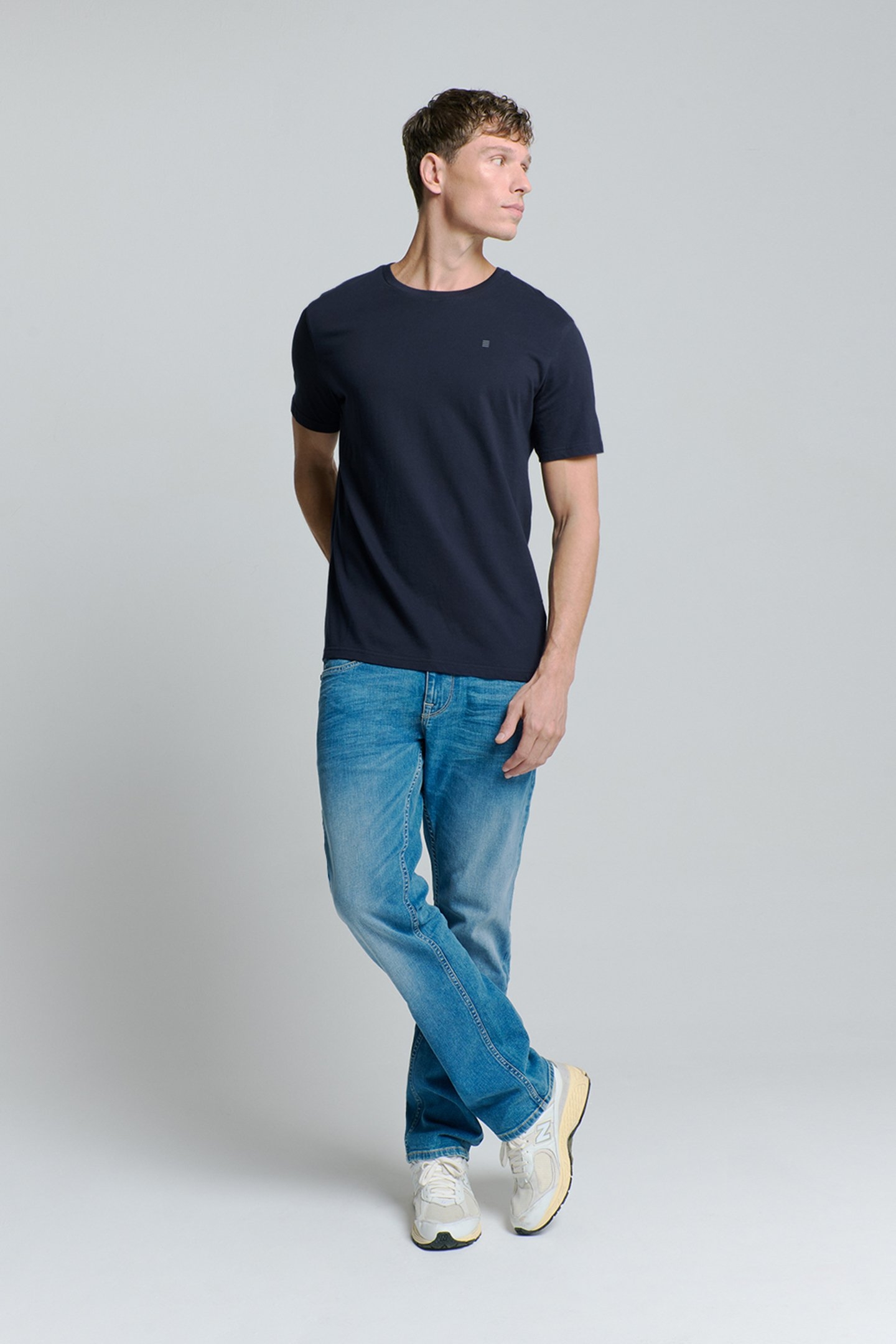 T-SHIRT CREWNECK SOLID BASIC BLUEBERRY 3