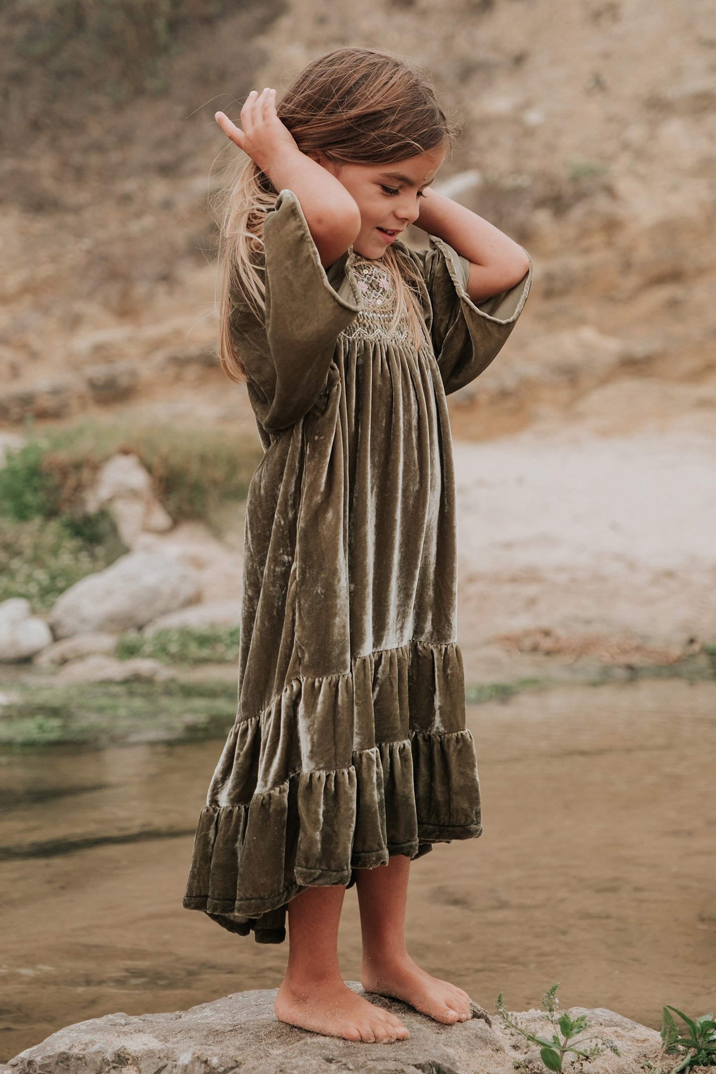 DRESS OLIVINA KHAKI WILD BOUQUET 4