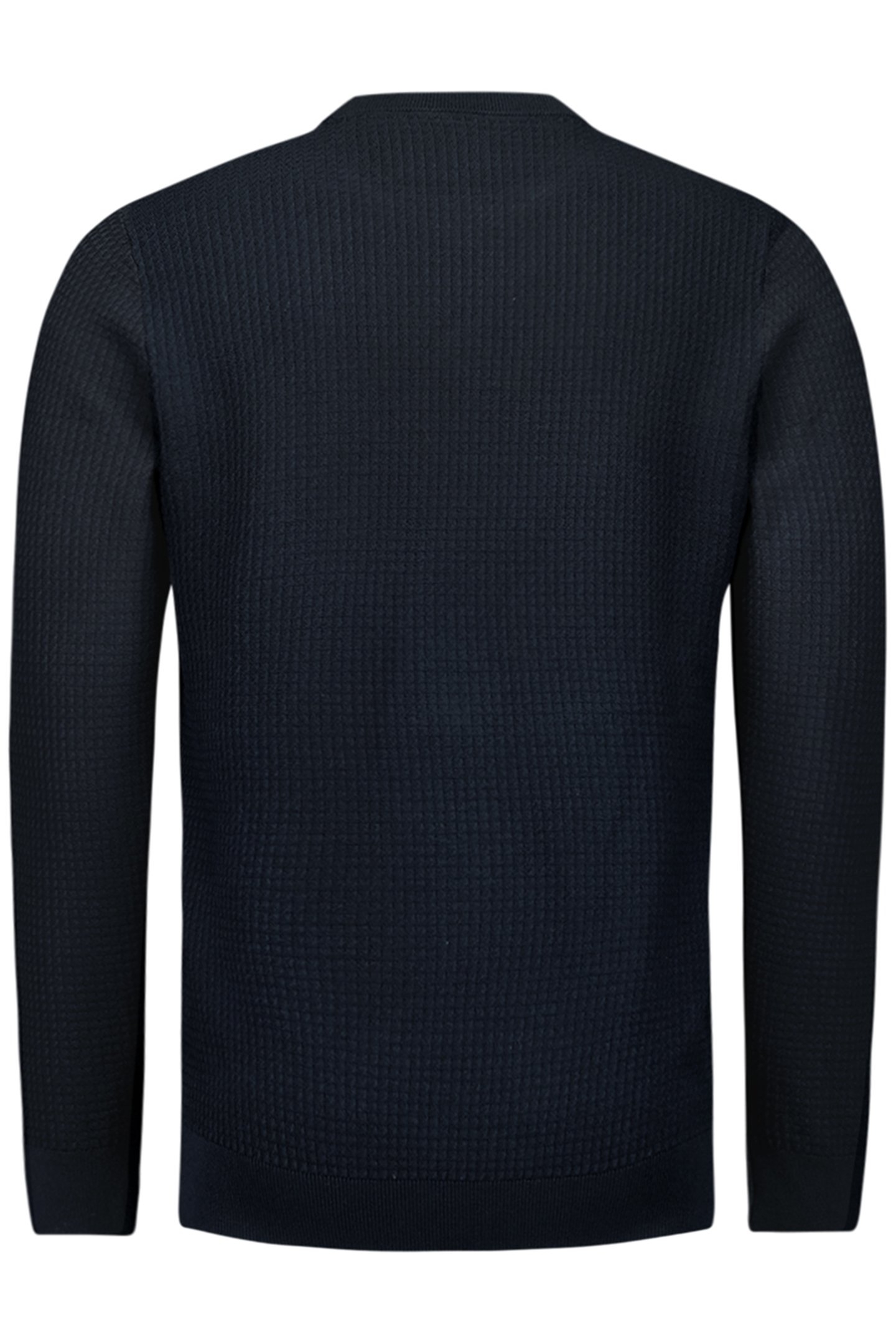 PULLOVER CREWNECK 2 COLOURED WAFFLE JACQUARD BLUEBERRY 5