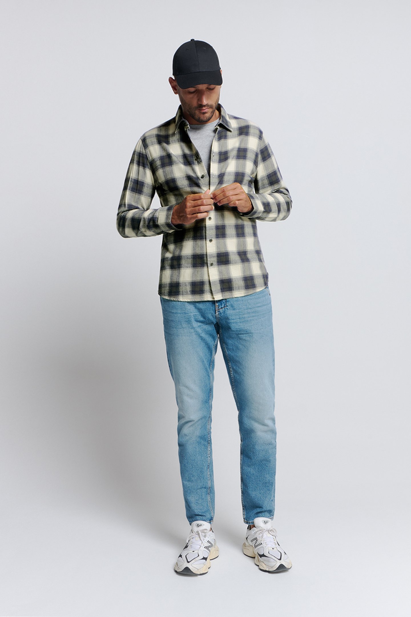 SHIRT CHECK DARK GREY 3