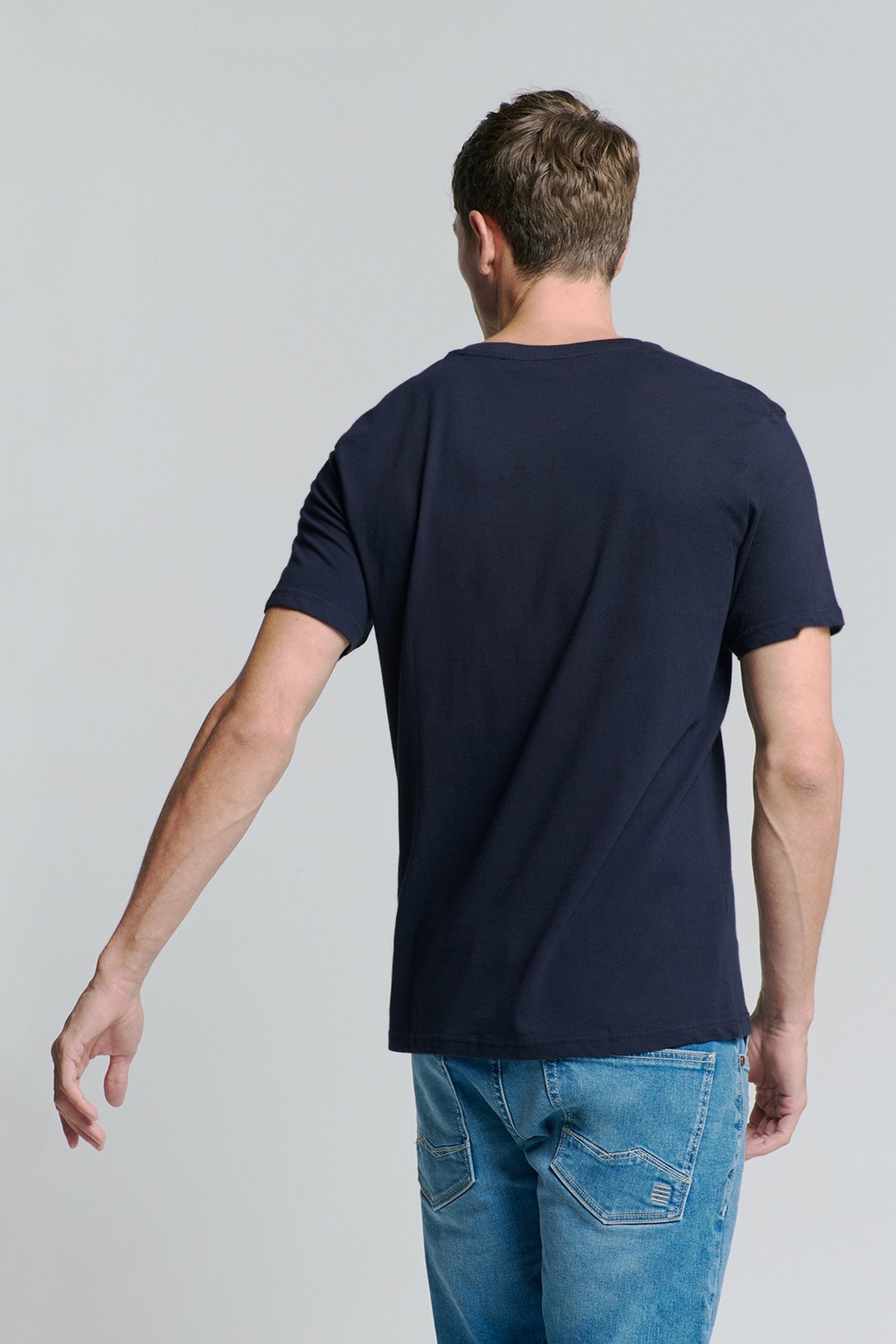 T-SHIRT CREWNECK SOLID BASIC BLUEBERRY 2