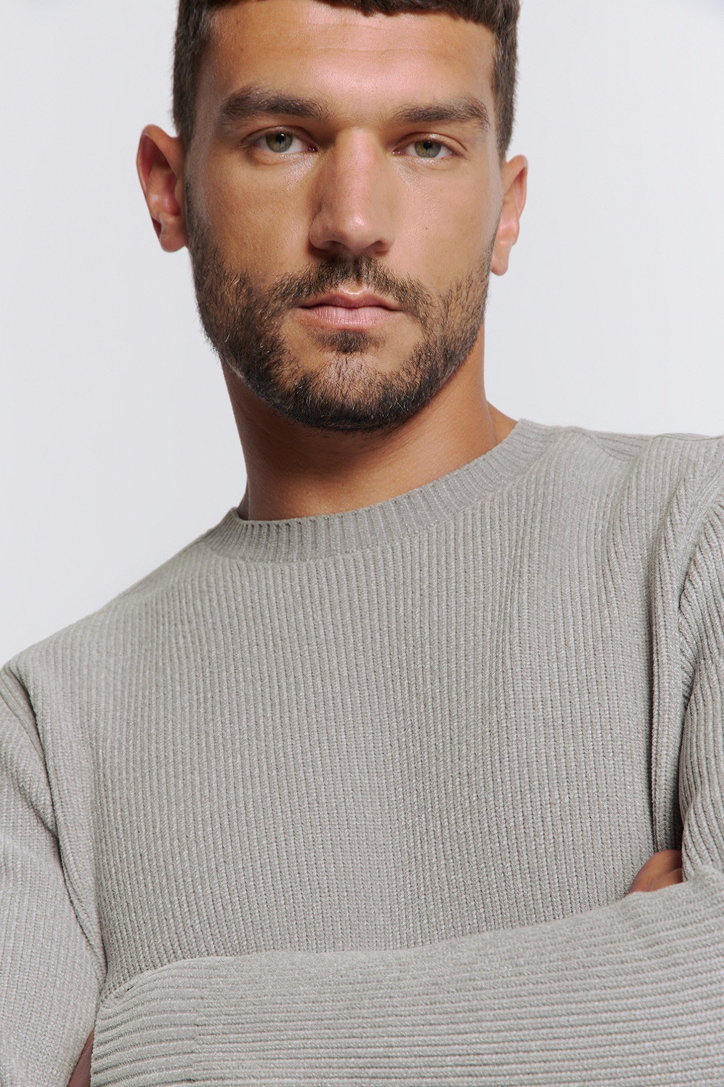 PULLOVER CREWNECK CHENILLE GREY 6