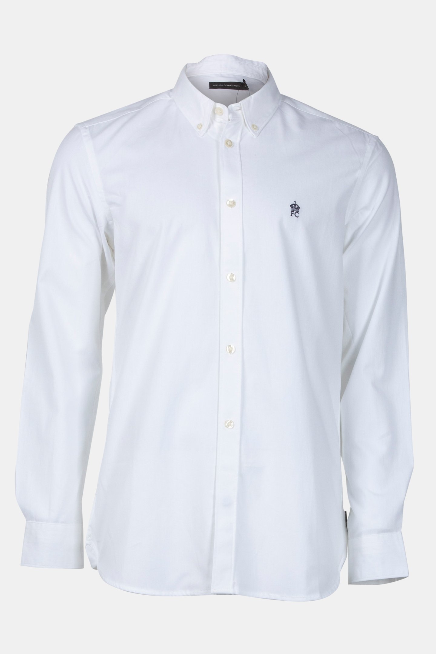 OXFORD LONG SLEEVE SHIRT WHITE/MARINE 3
