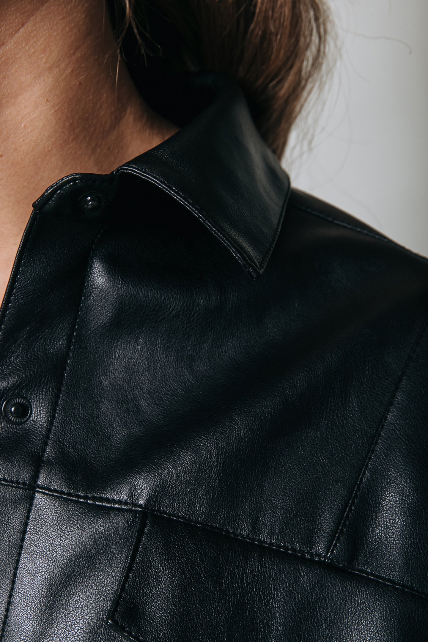 DARIN VEGAN LEATHER DRESS BLACK 3