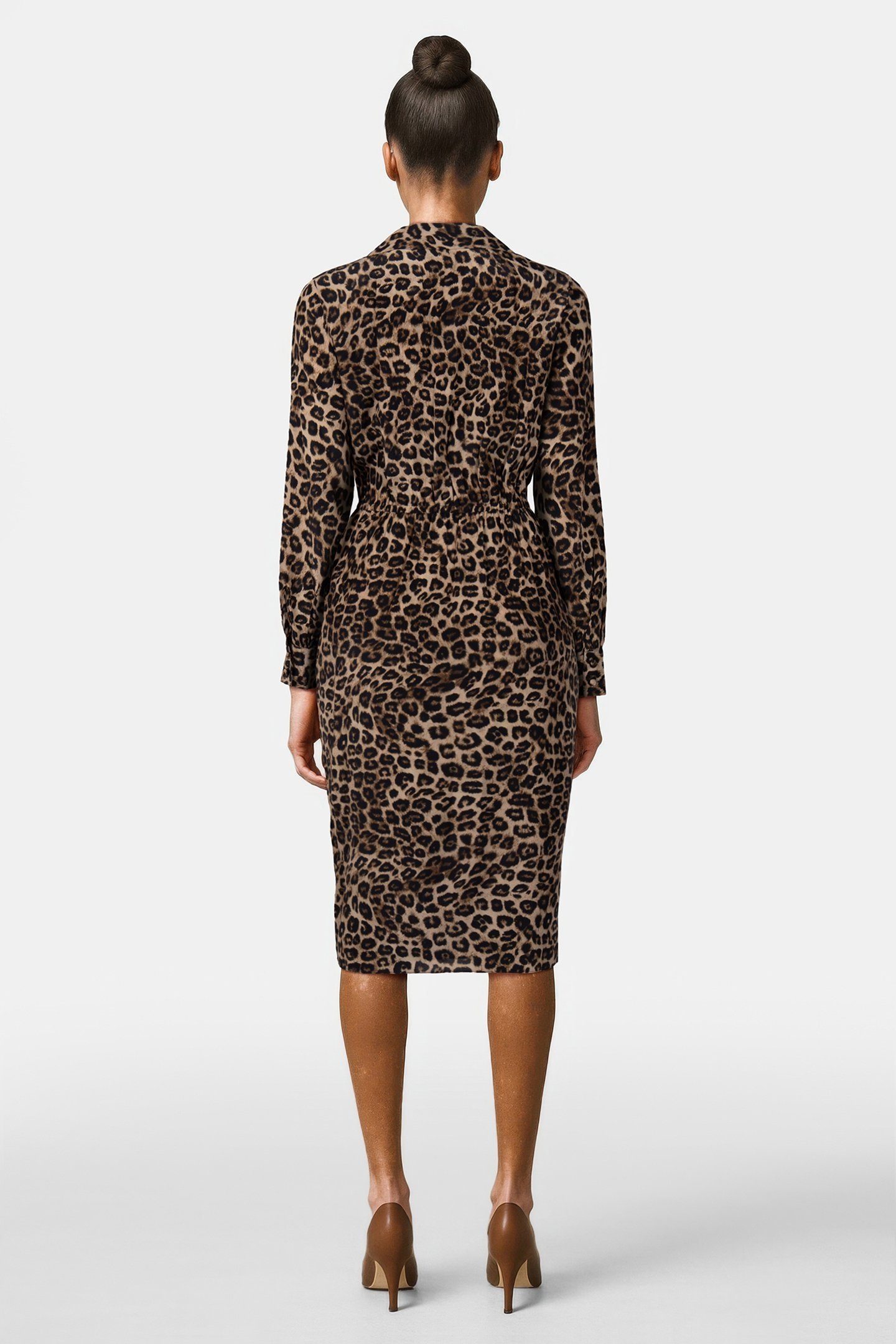 LEOPARD MIDI WRAP DRESS LEOPARD 2