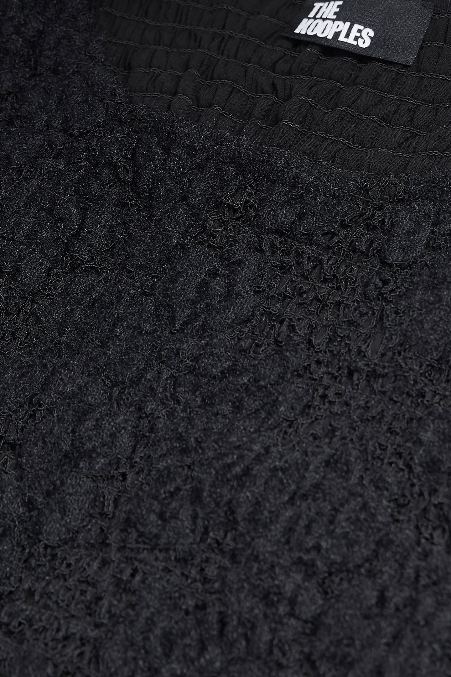 SMOCKED SHORT DRESS WITH LONG SLEEVES BLACK 7