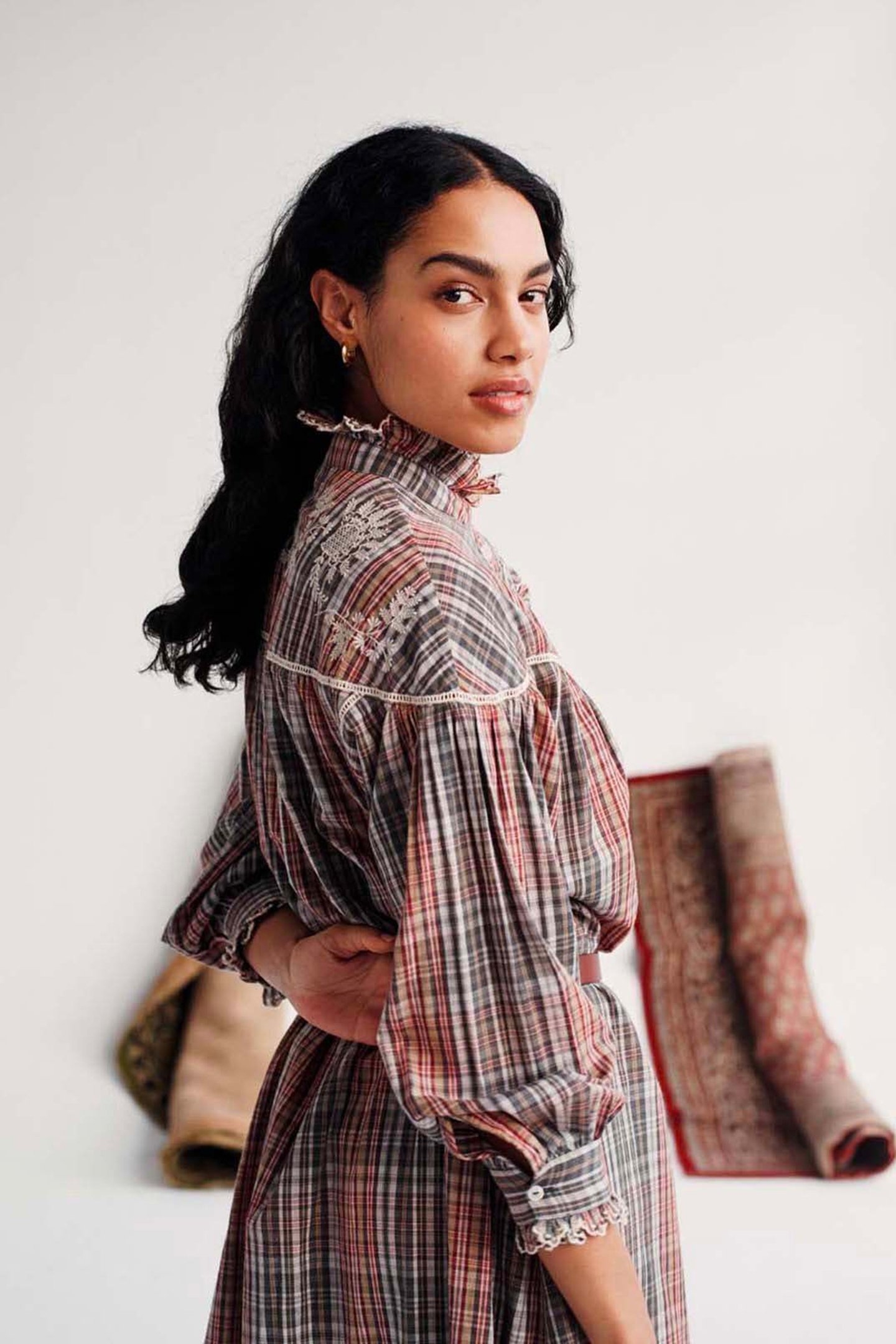 DRESS LISA GREEN CHECKS 3